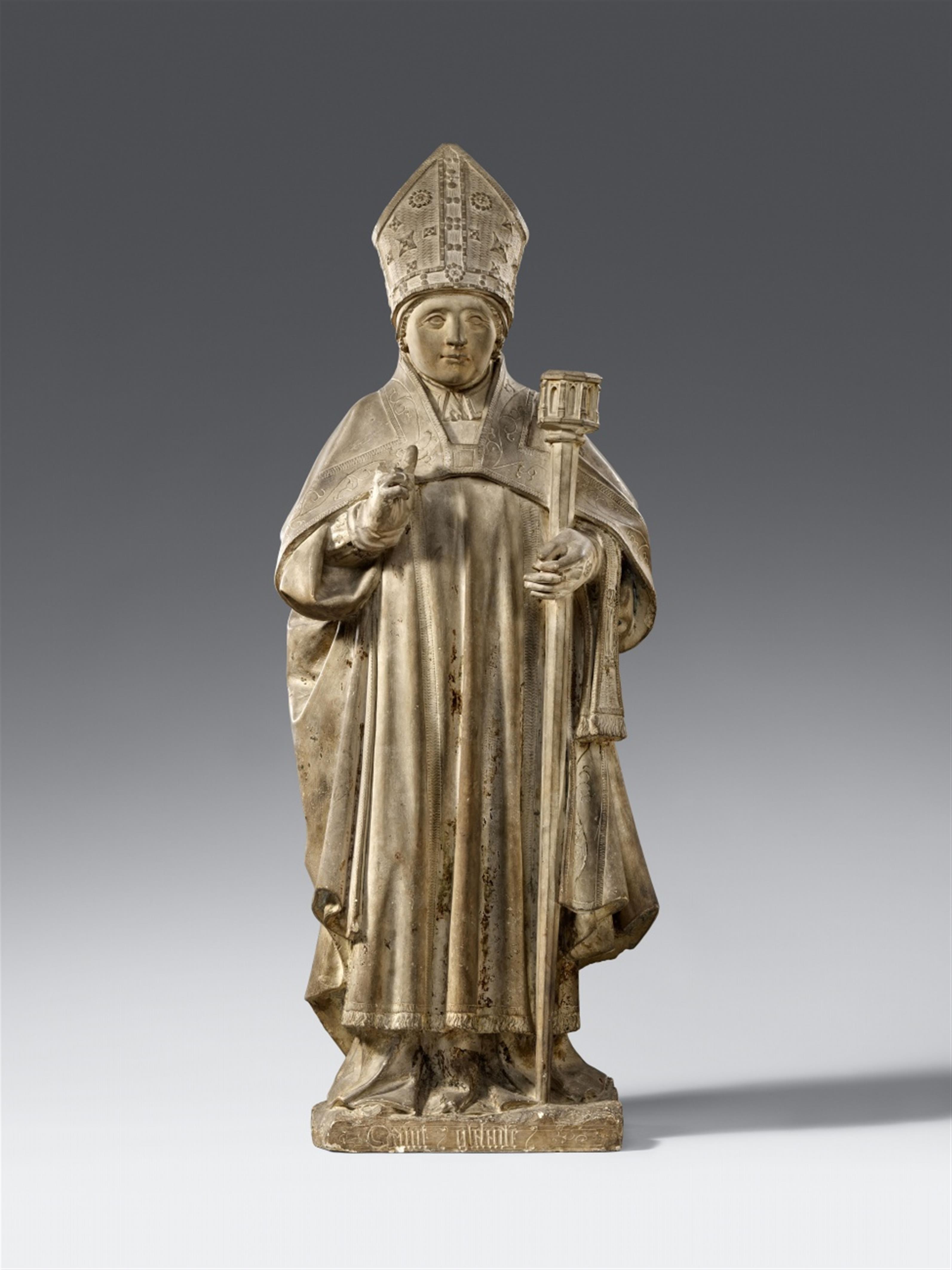 France 16th century - A 16th century French limestone figure of a holy bishop - image-1