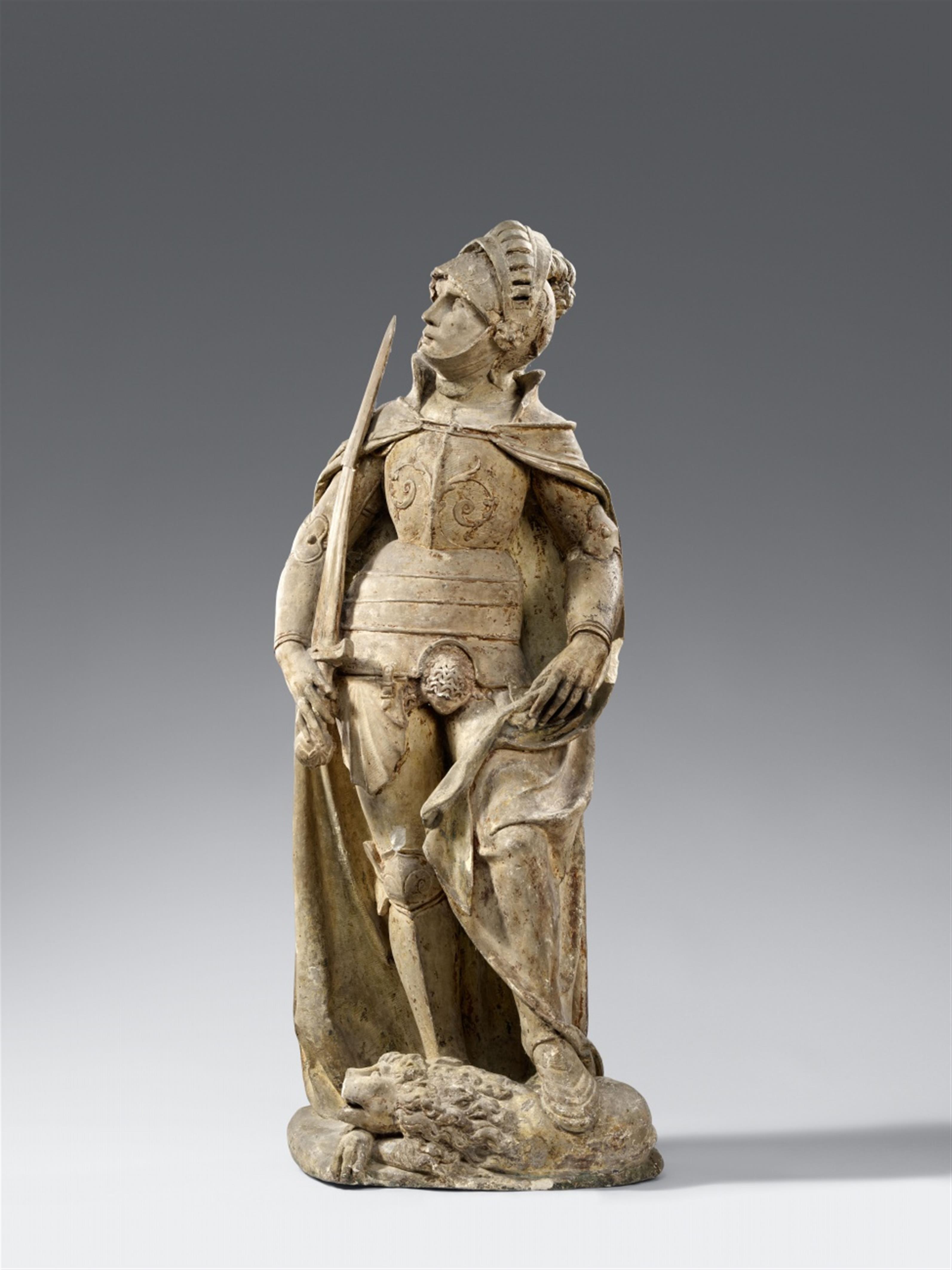 France late 16th century - A late 16th century French limestone figure of Saint George - image-1