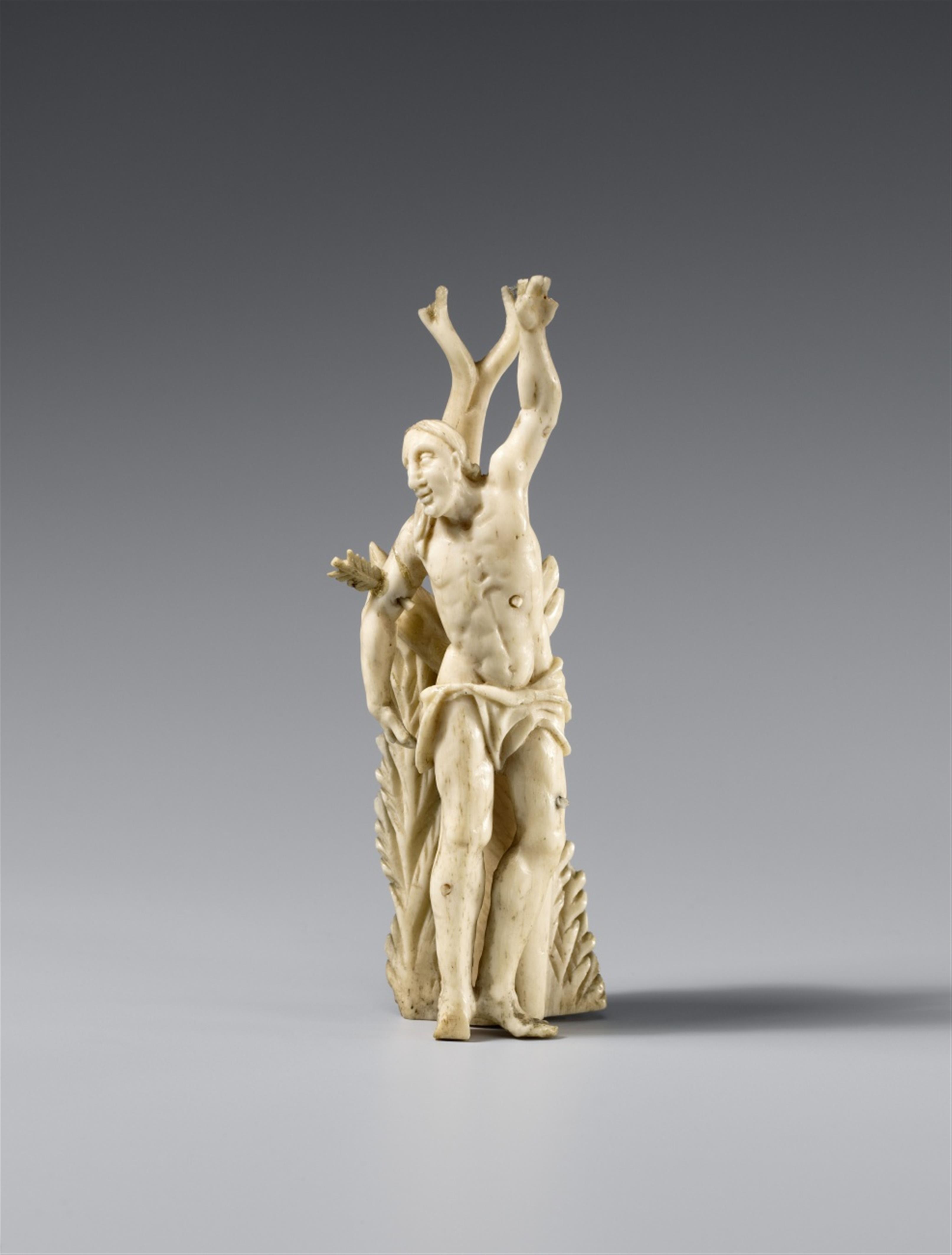 South German 18th century - An 18th century South German ivory figure of Saint Sebastian - image-1