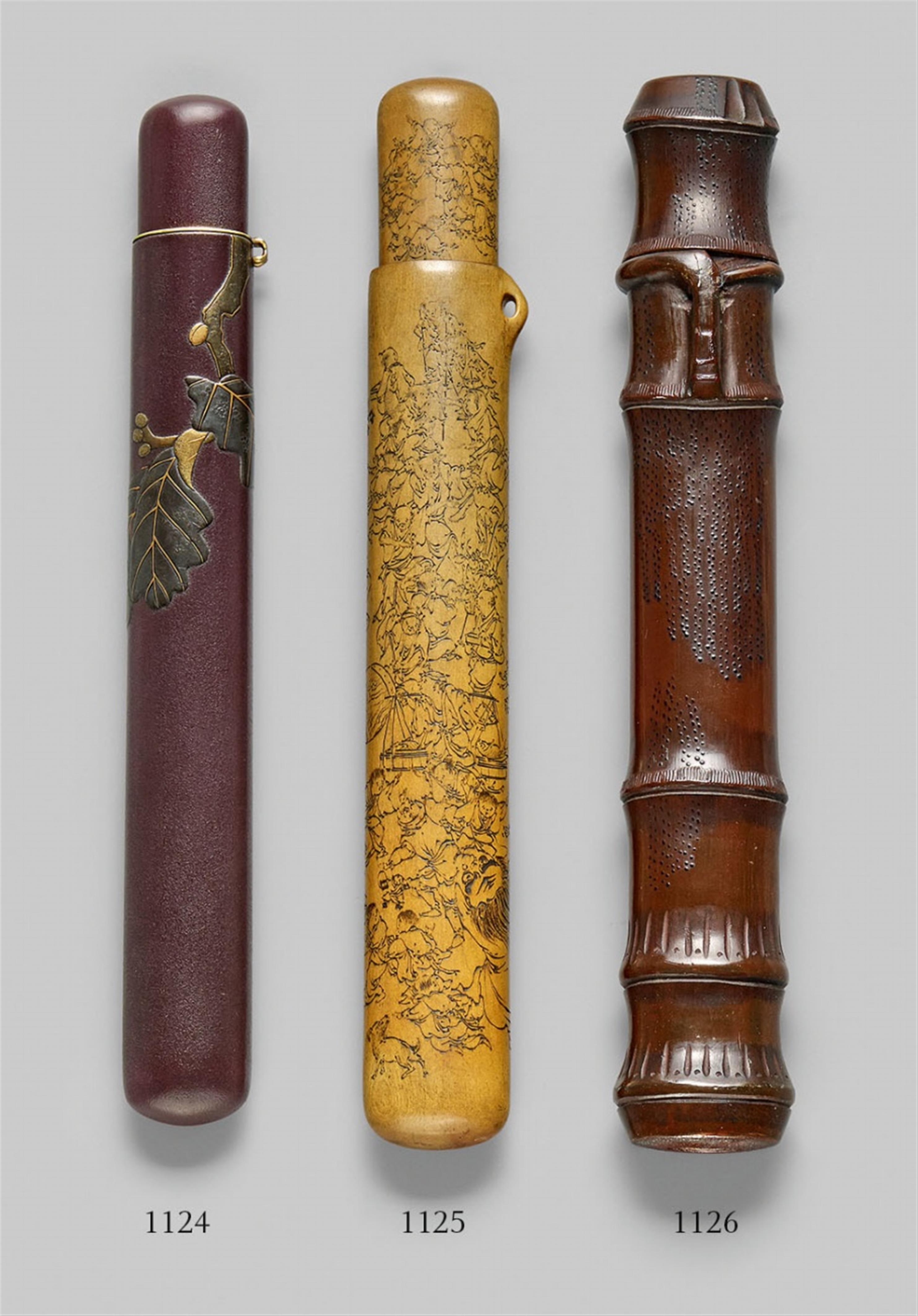 A lacquered wood kiseruzutsu. Late 19th century - image-1