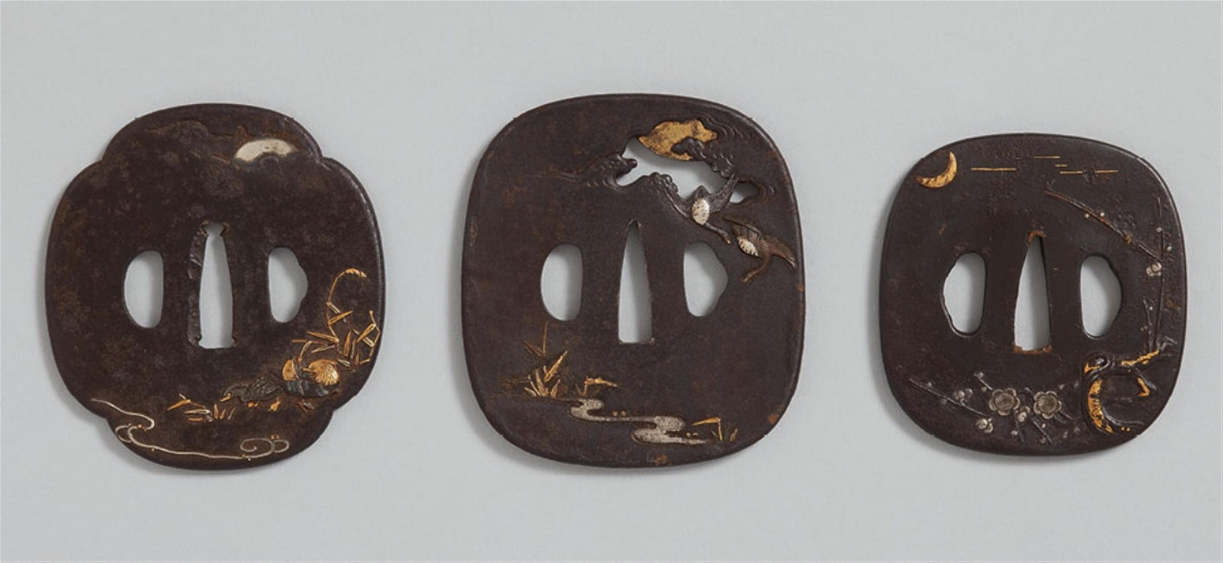 Three iron tsuba. 18th/19th century - image-1