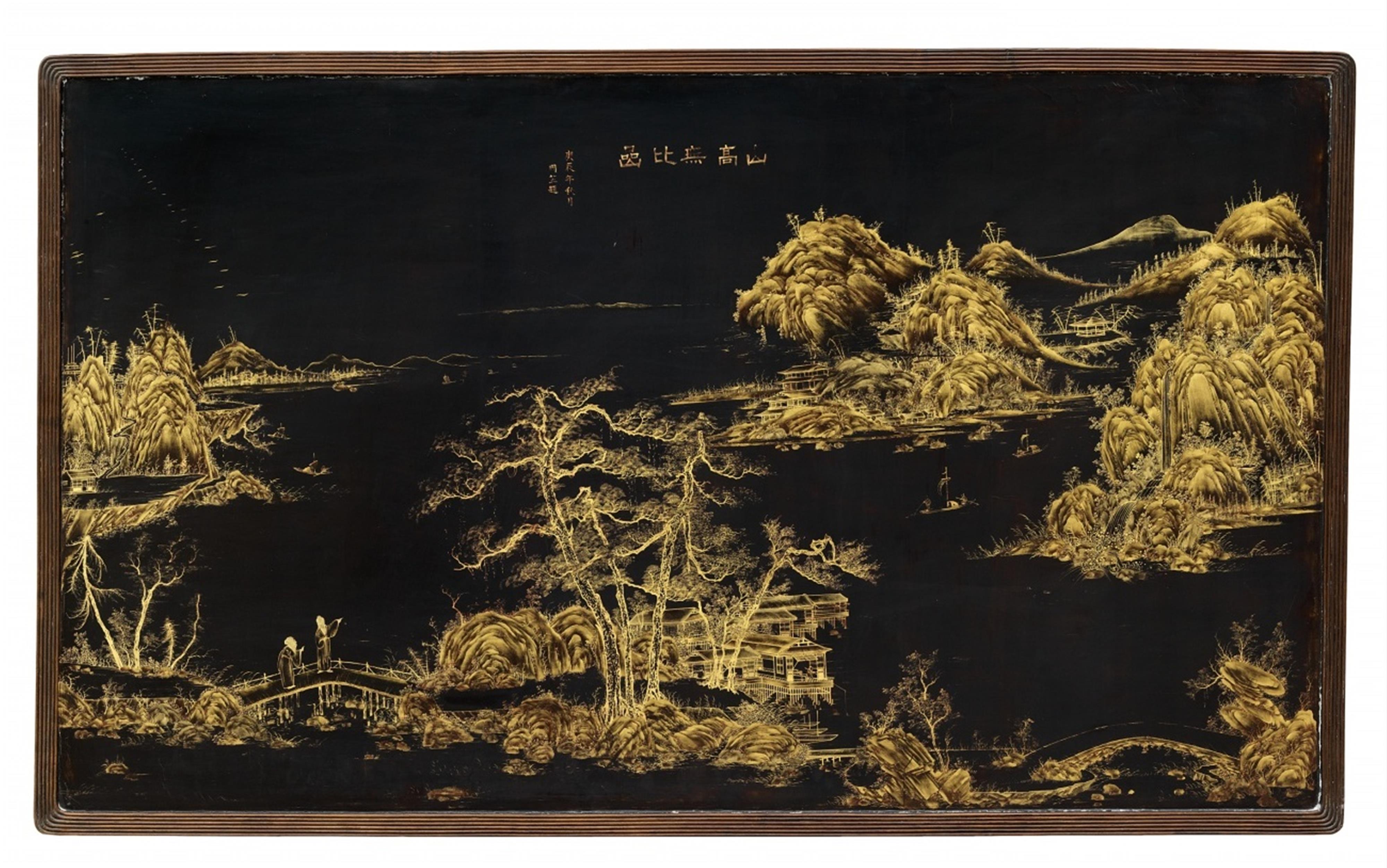 A large lacquer panel. 18th/19th century - image-1