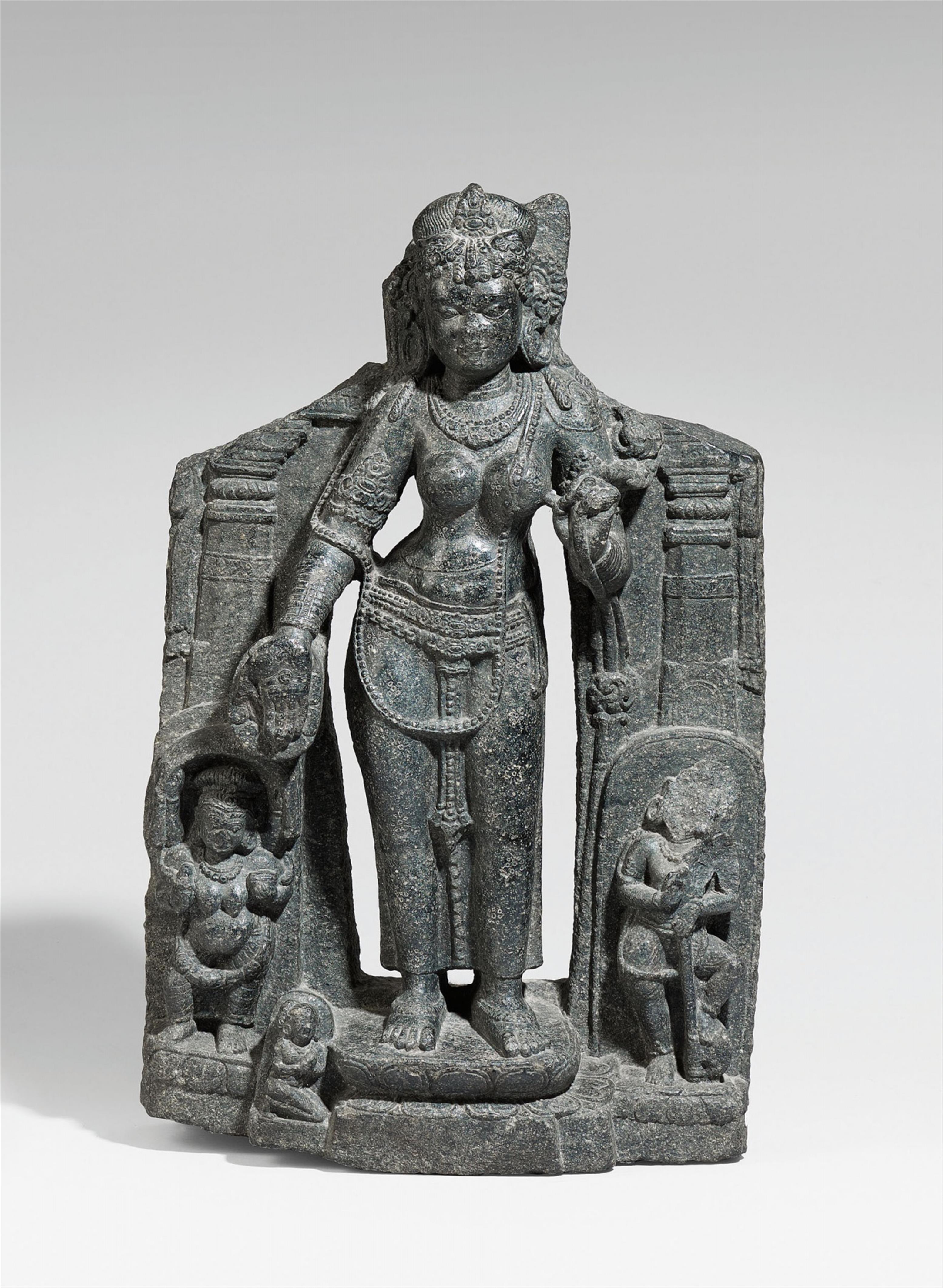 A Bihar black stone stele of Tara. 9th century - image-1