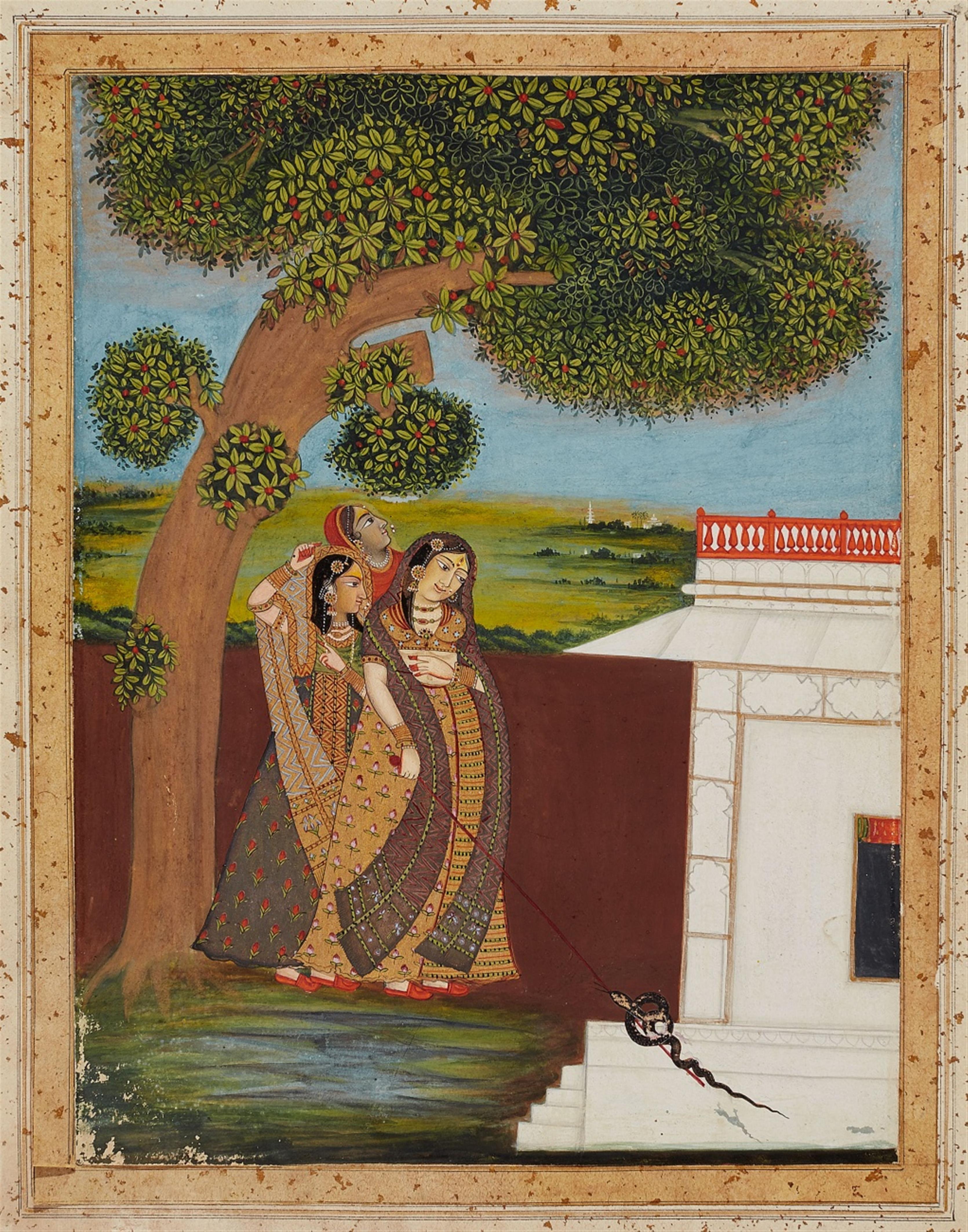 A possibly Rajasthani painting. Late 19th century - image-1