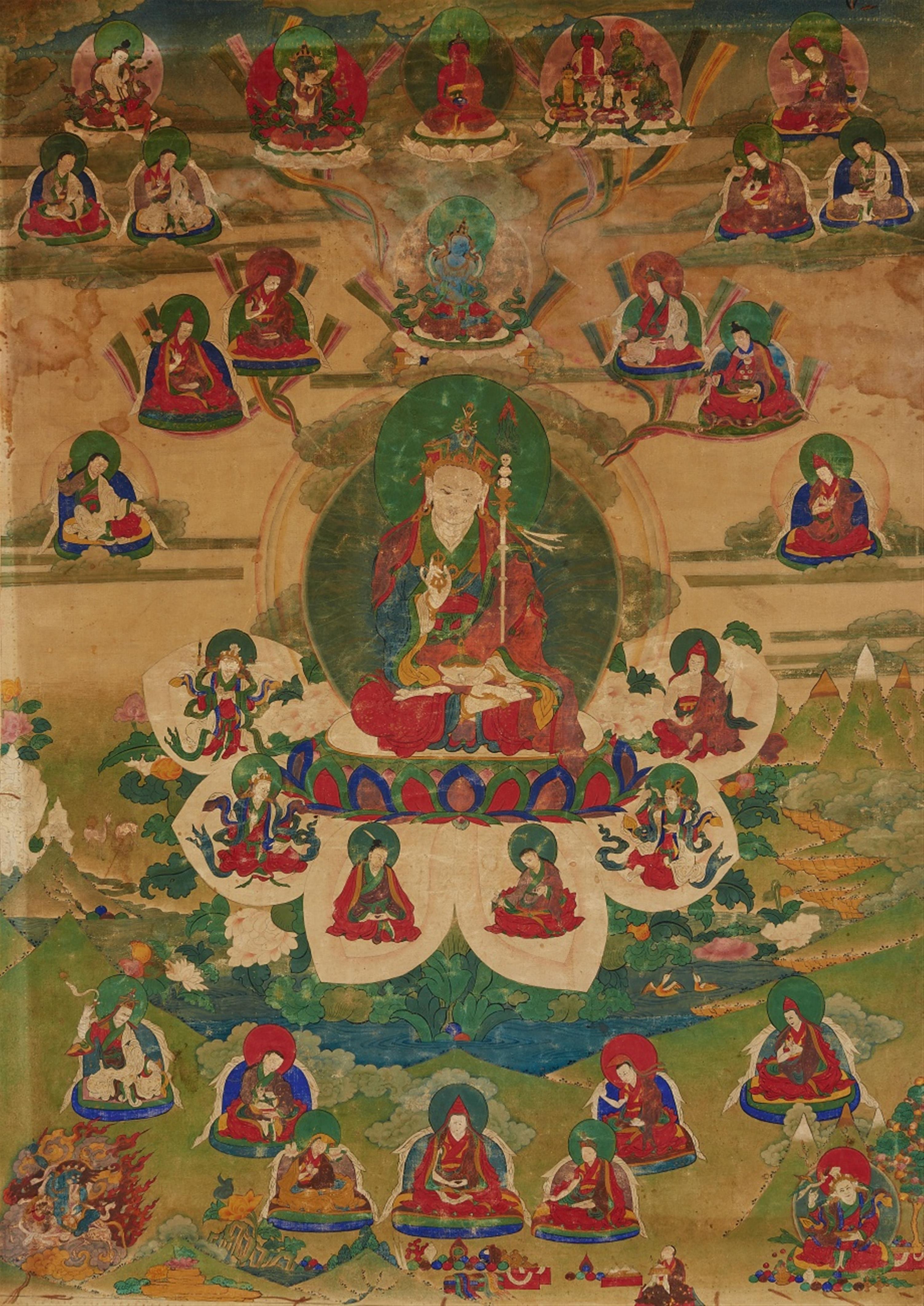 Thangka des Padmasambhava. Tibet. 19. Jh. - image-1