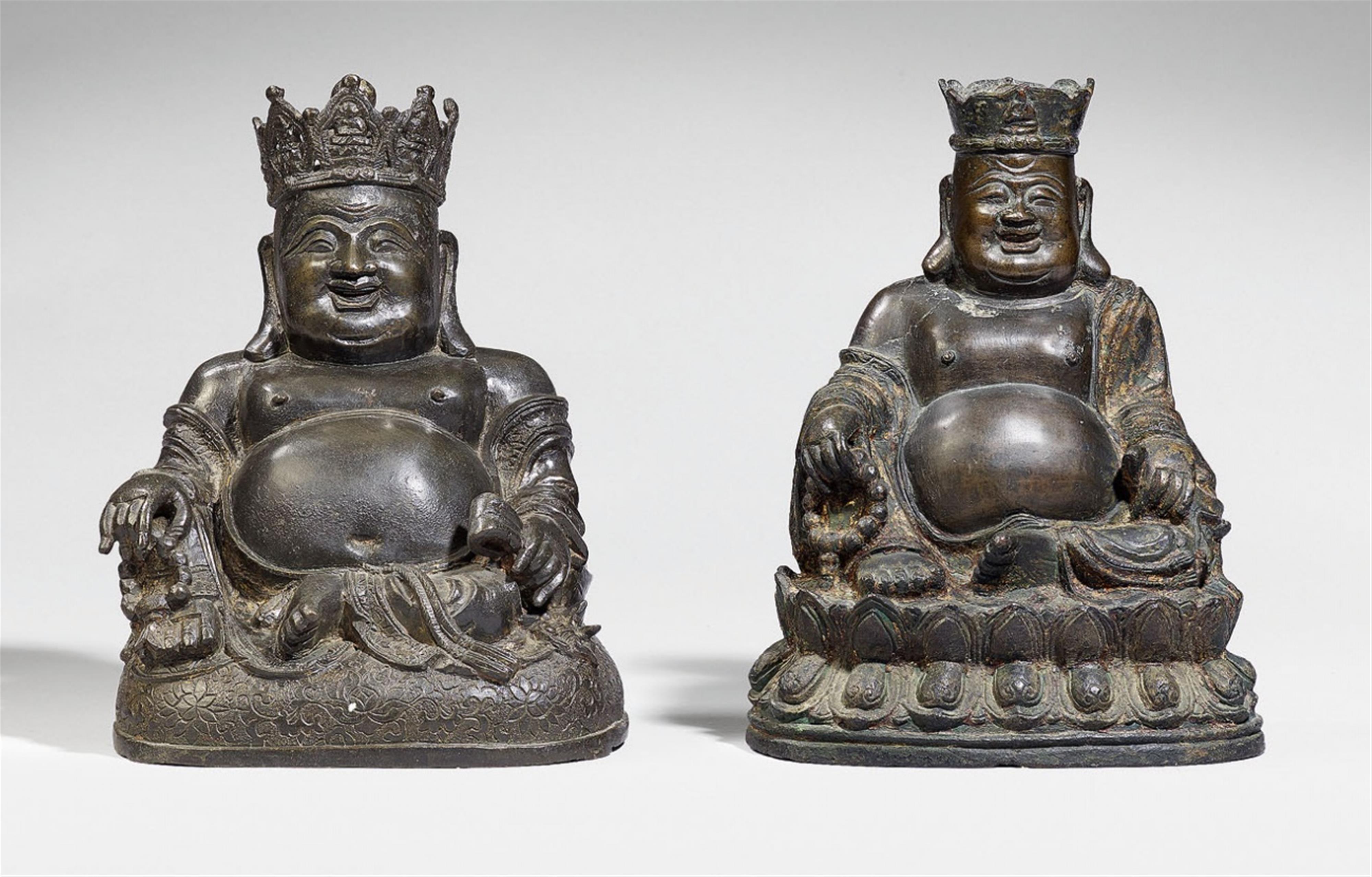 Lachender Milefo, auch Budai genannt. Bronze. Ming-Zeit - image-1