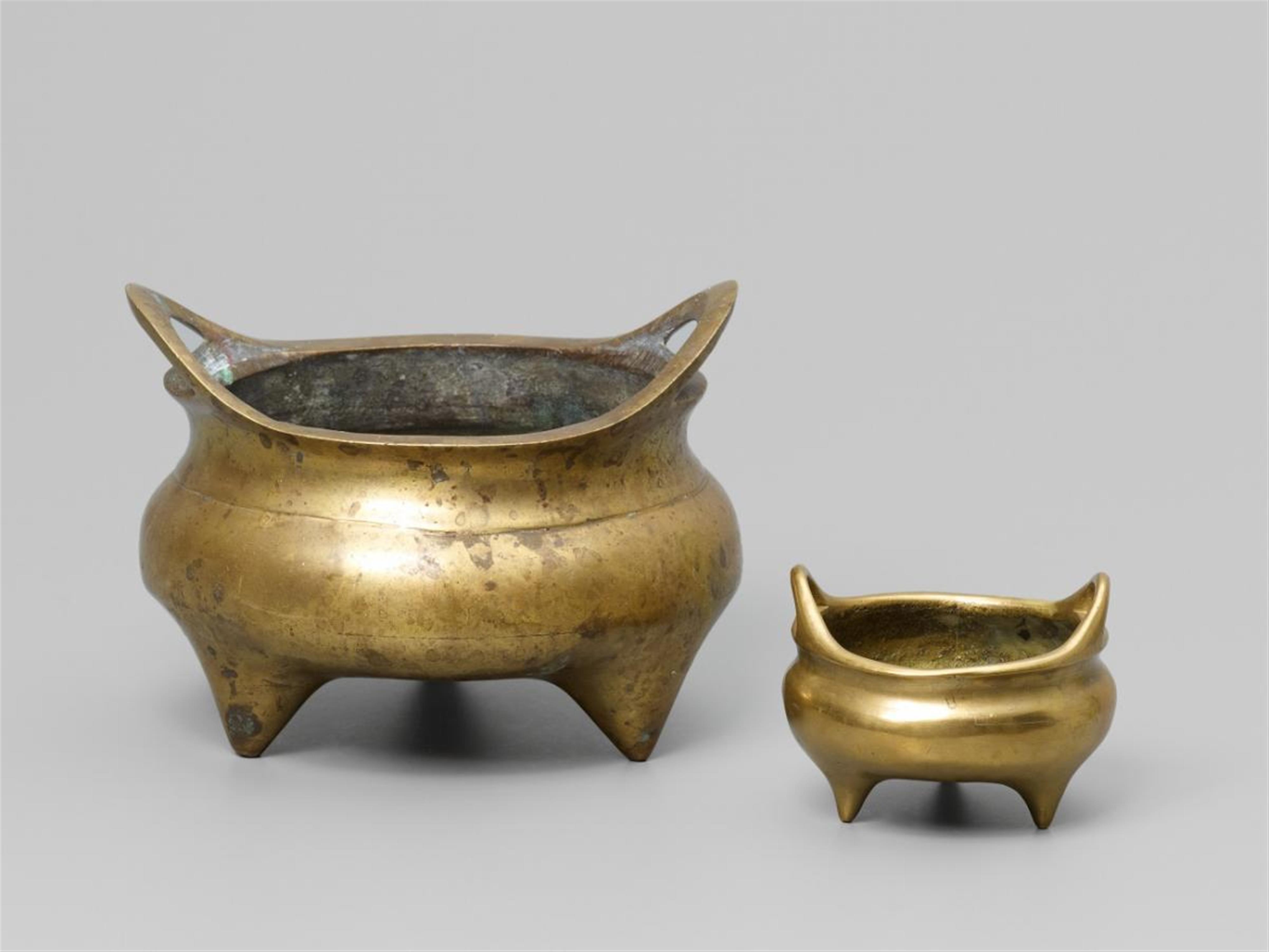 Two brass incense burners. 20th century - image-1