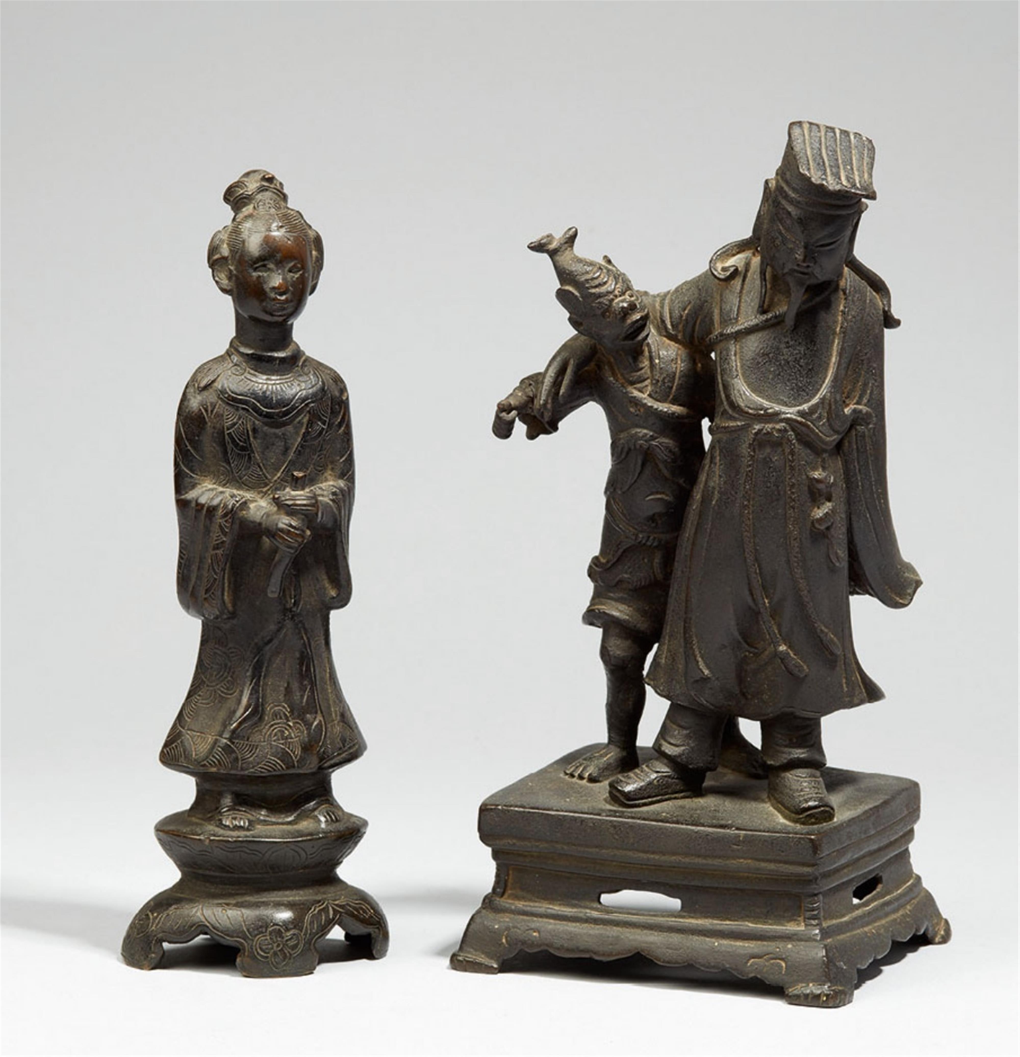 Two bronze figurines. 17th/18th century - image-1