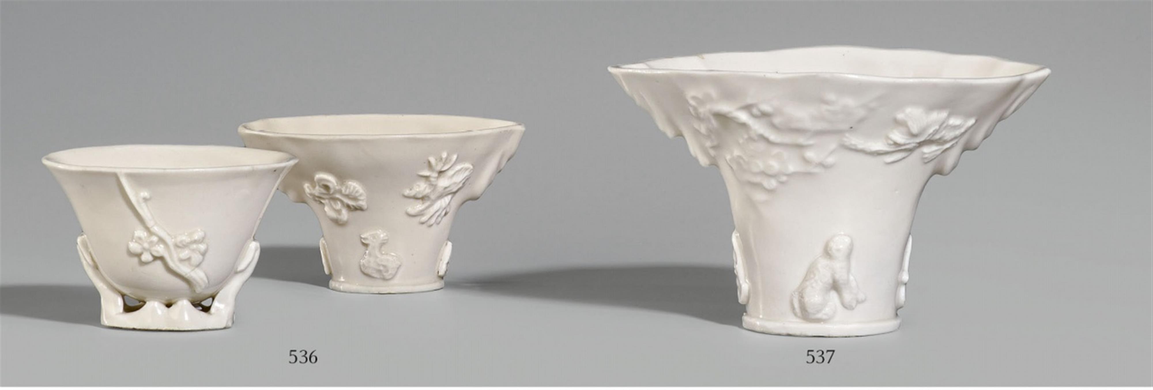 A blanc de Chine libation cup. 17th/18th century - image-1