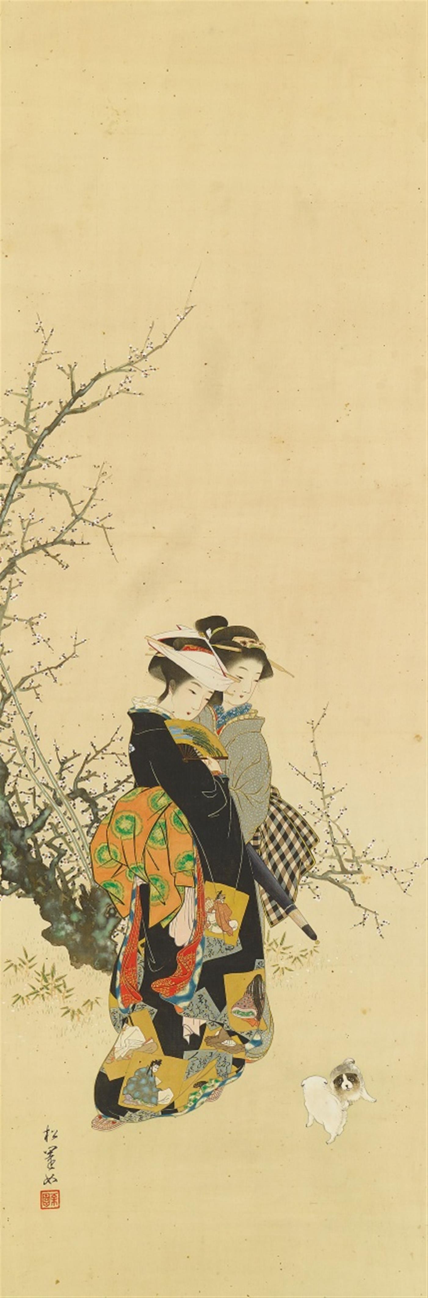 A hanging scroll in the manner of Uemura Shôen (1875-1949) - image-1
