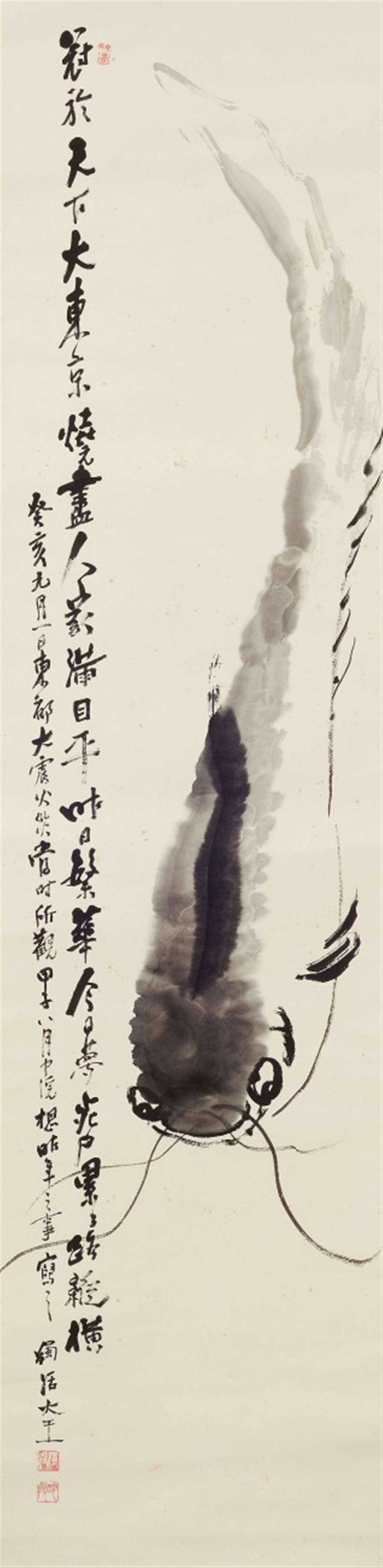 A hanging scroll by Segawa Dokkatsu Daiô. First half 20th century - image-1