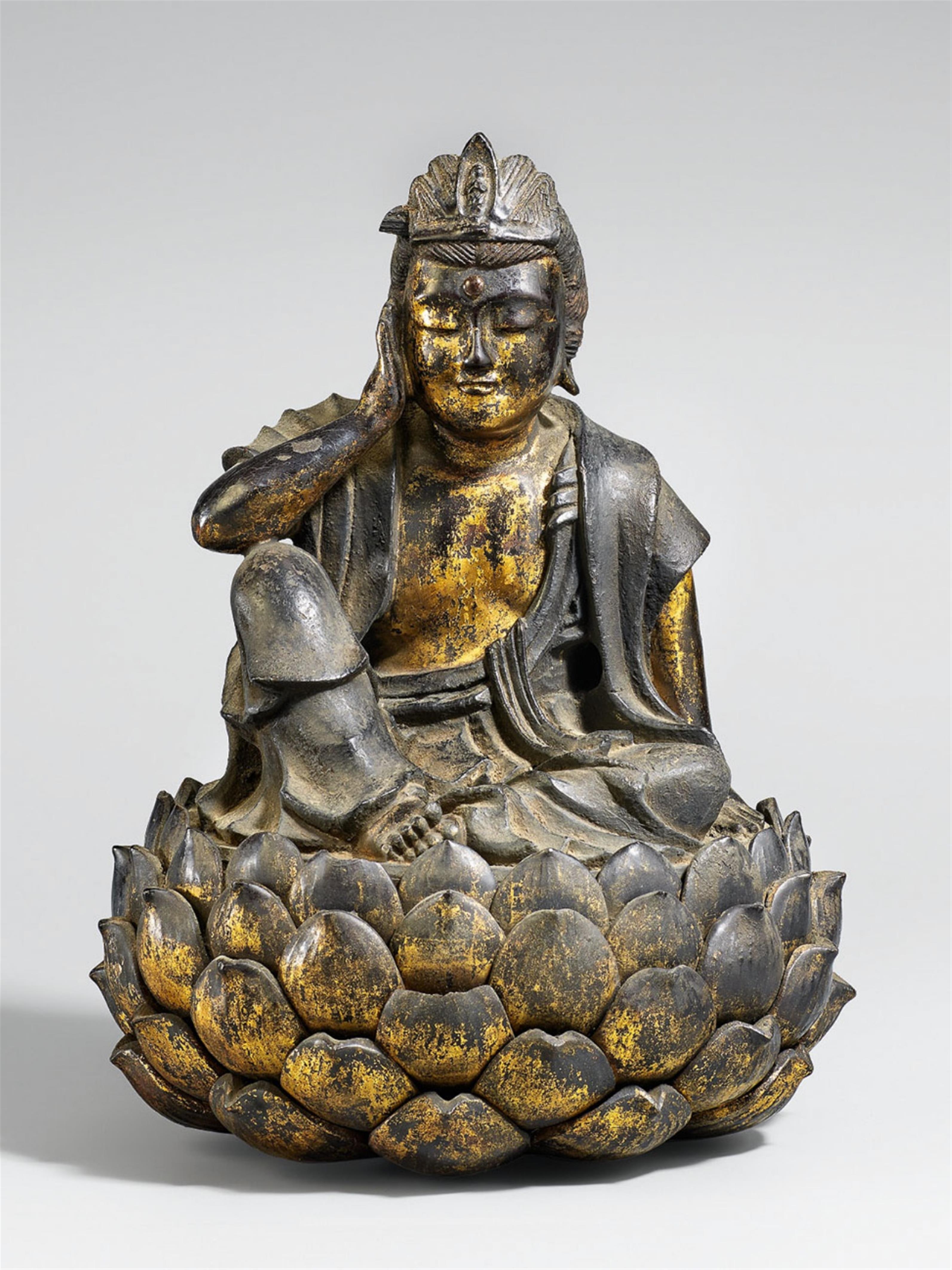 Nyoirin Kannon Bosatsu. Holz. Muromachi-/Edo-Zeit - image-1