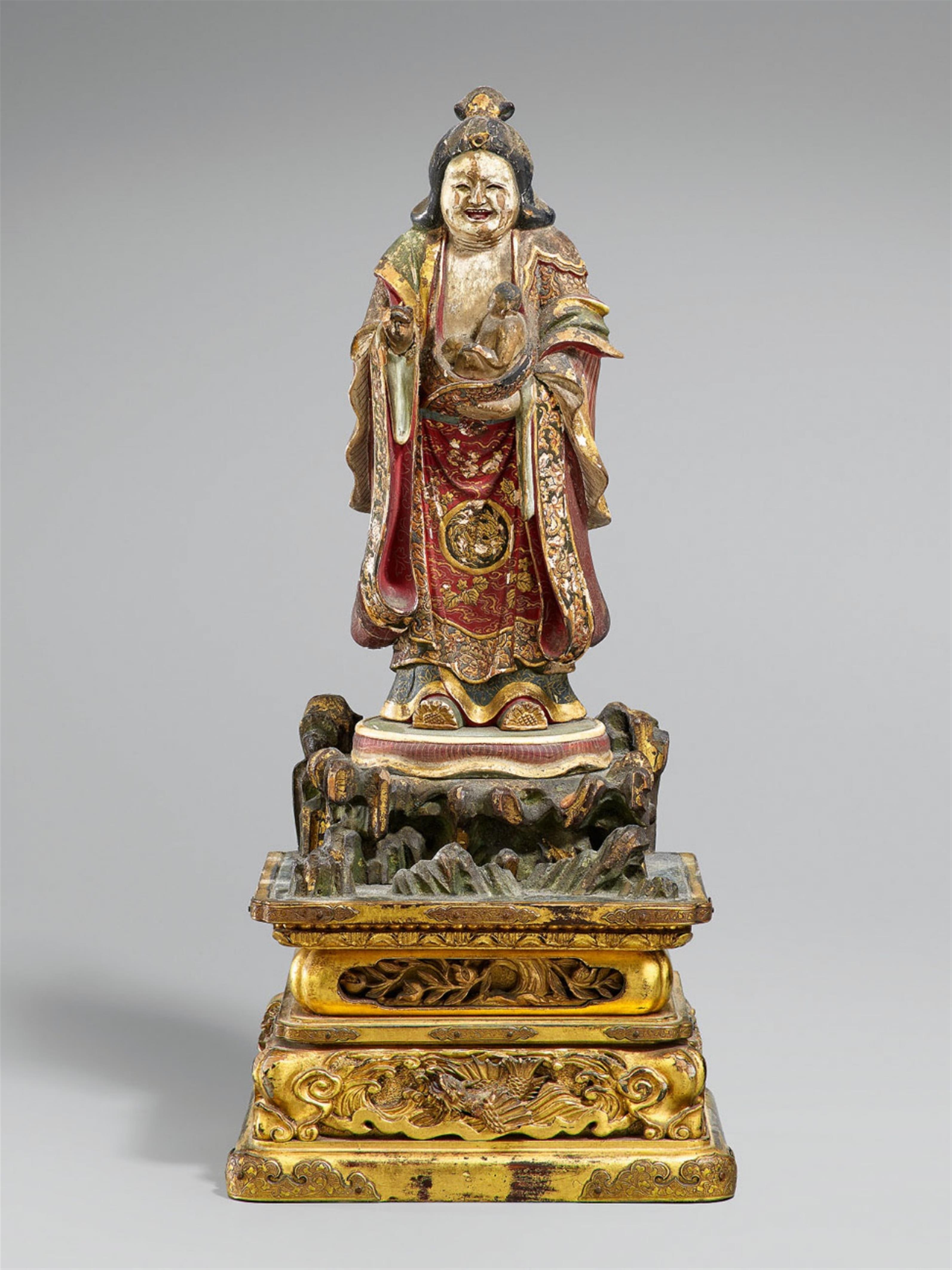 A polychromed figure of Kishimojin. 18th century - image-1