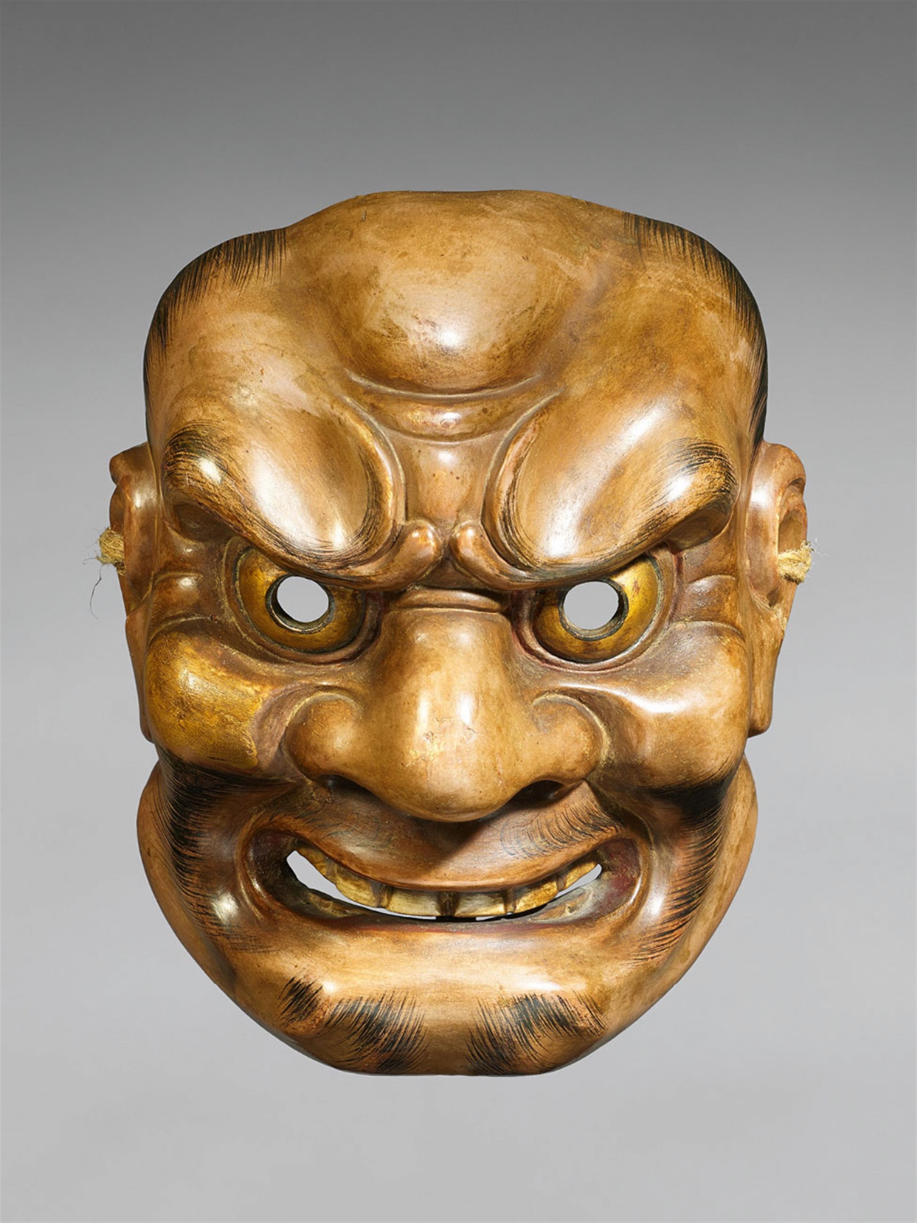 A polychromed kiri wood nô mask. Edo-Zeit - image-1