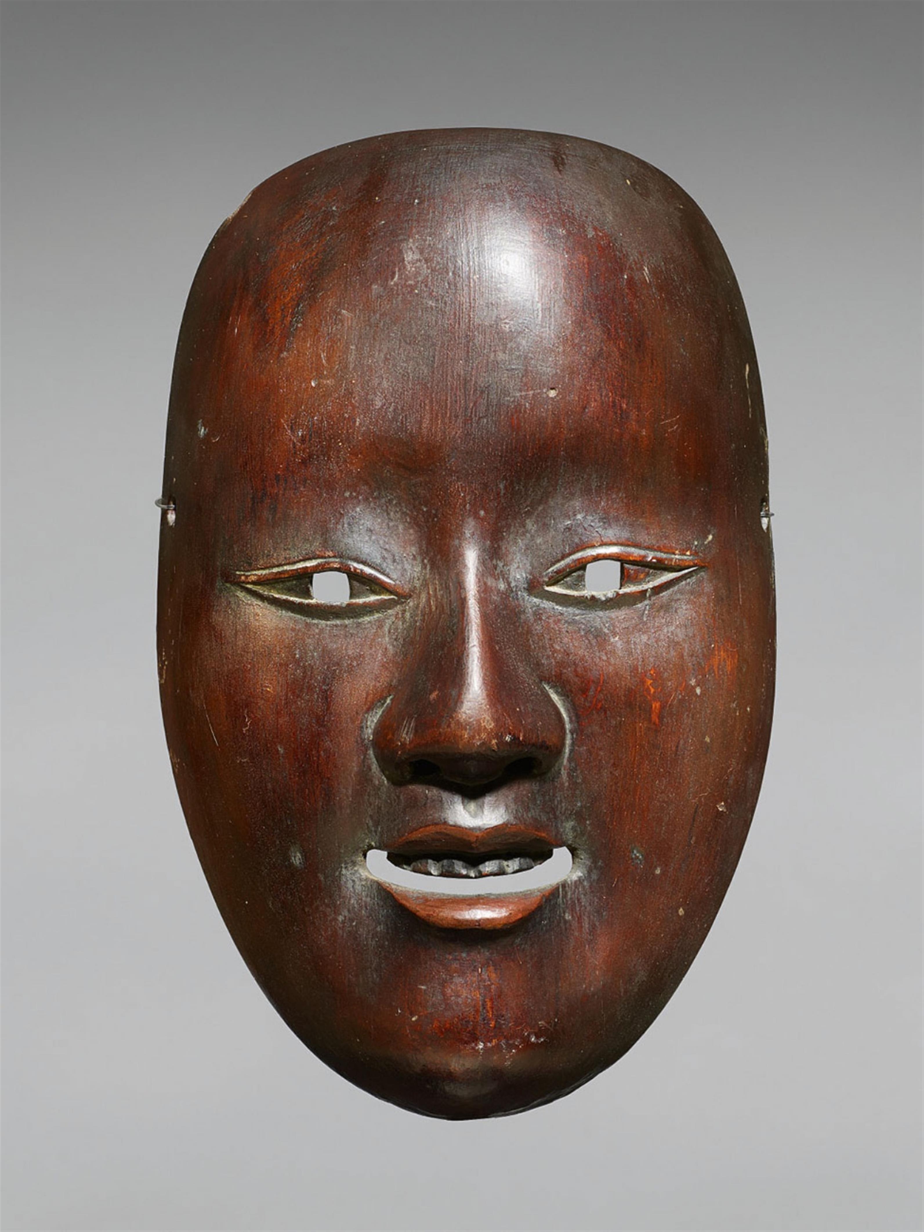 Nô-Maske. Holz, braun lackiert. Edo-Zeit - image-1
