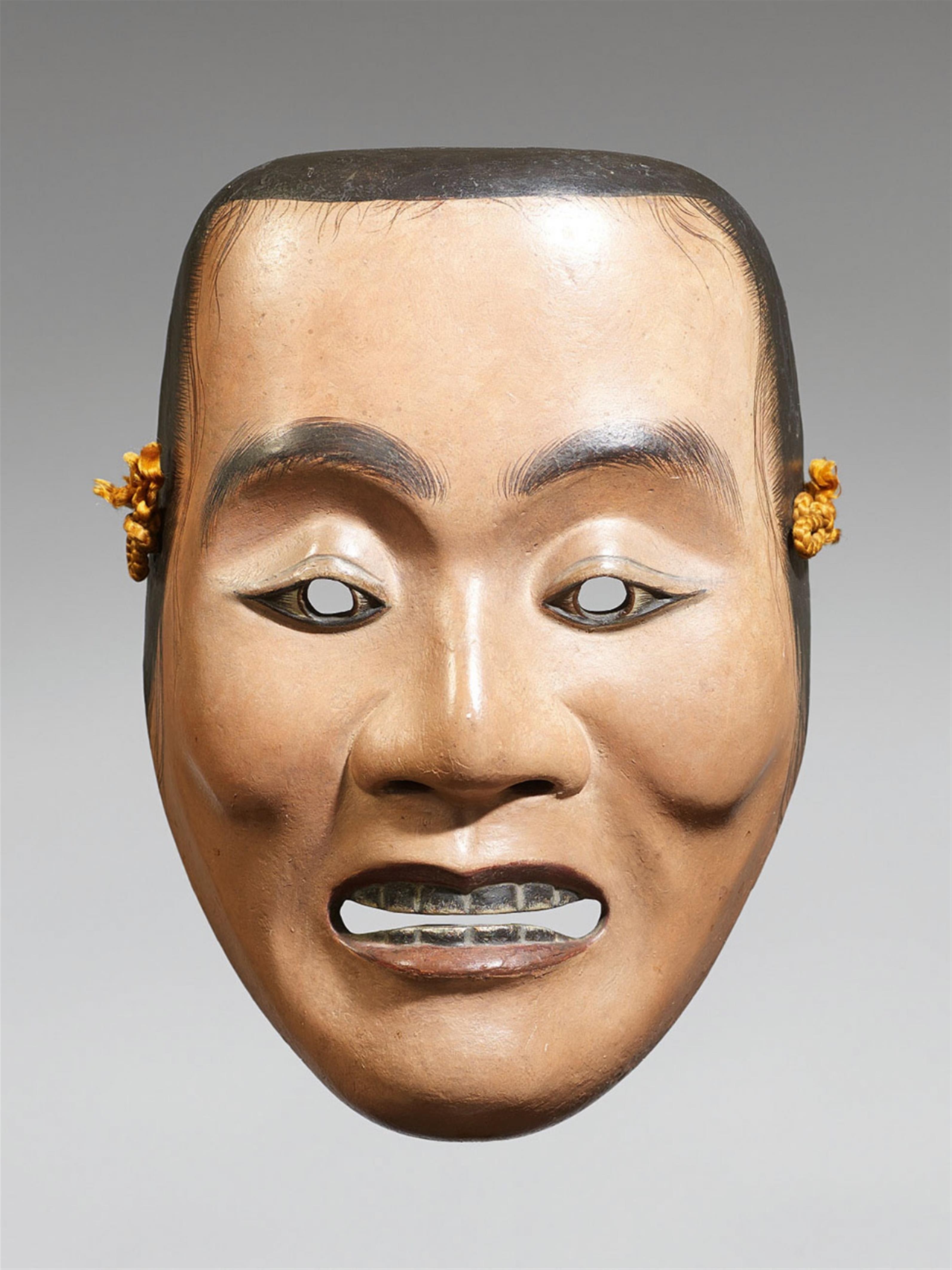 A polychromed wood nô mask. 18th/19th century - image-1