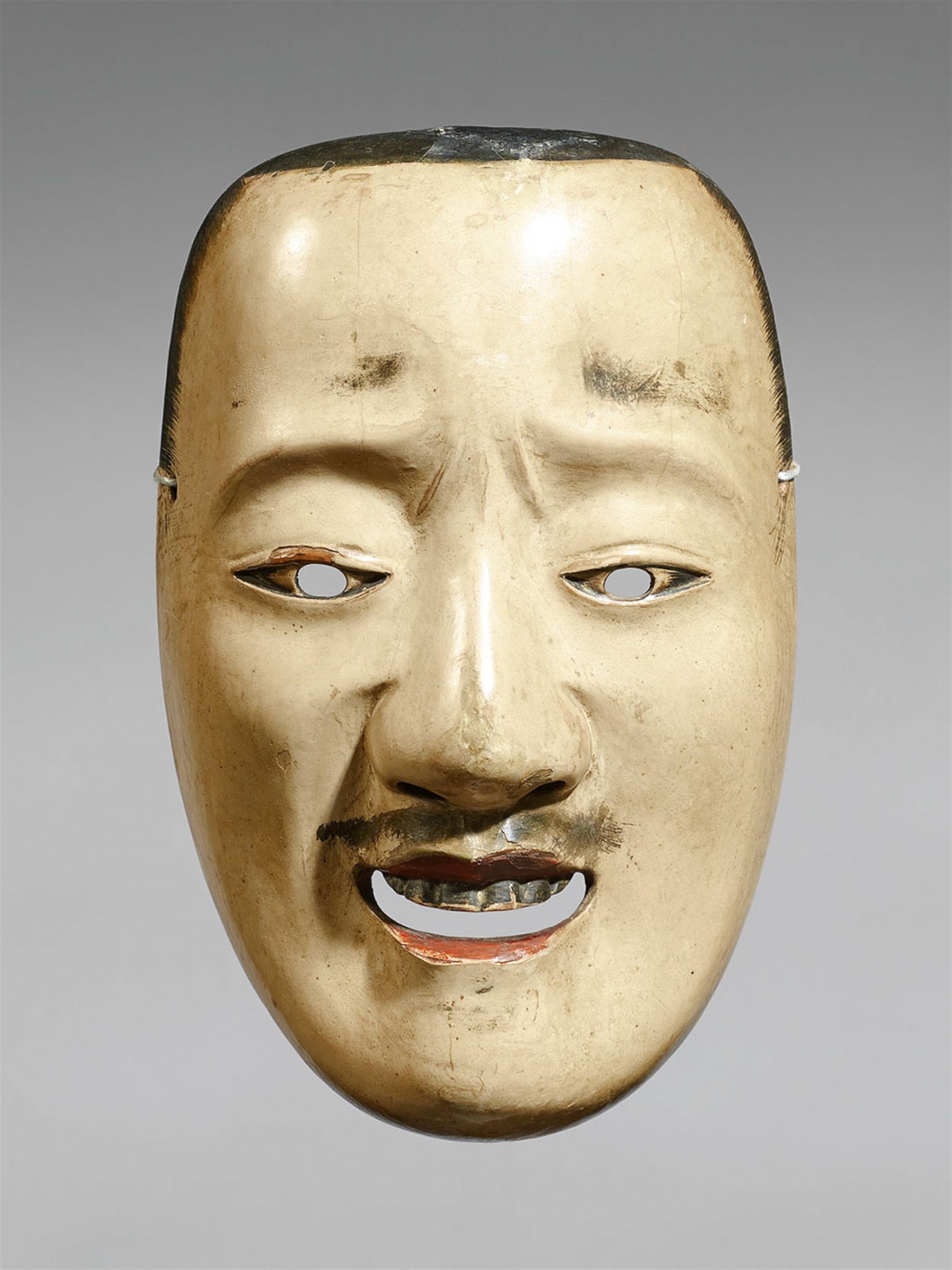 A polychromed wood nô mask. 19th century - image-1