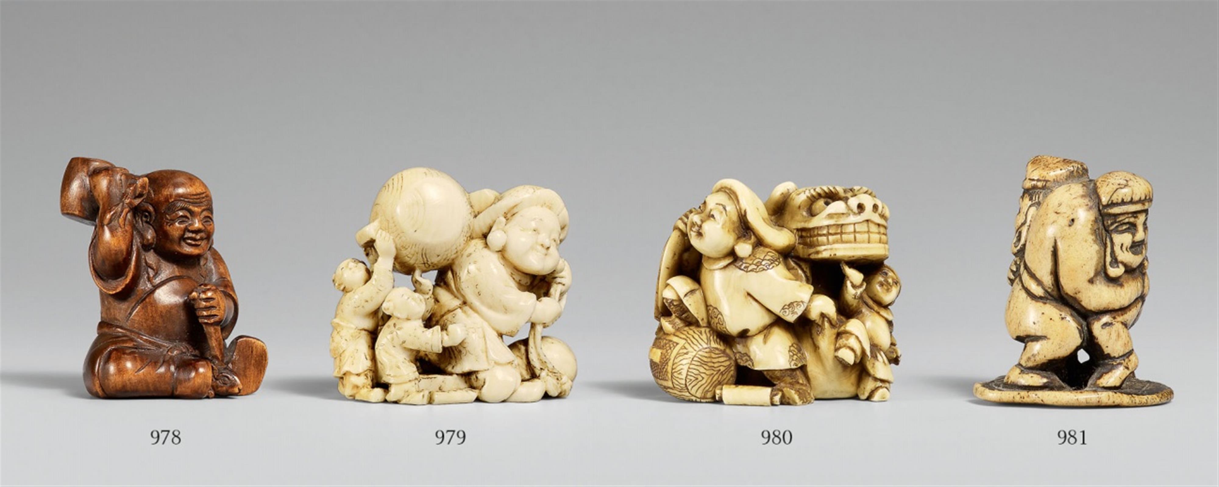 Zwei Netsuke. 19. und 20. Jh. - image-1