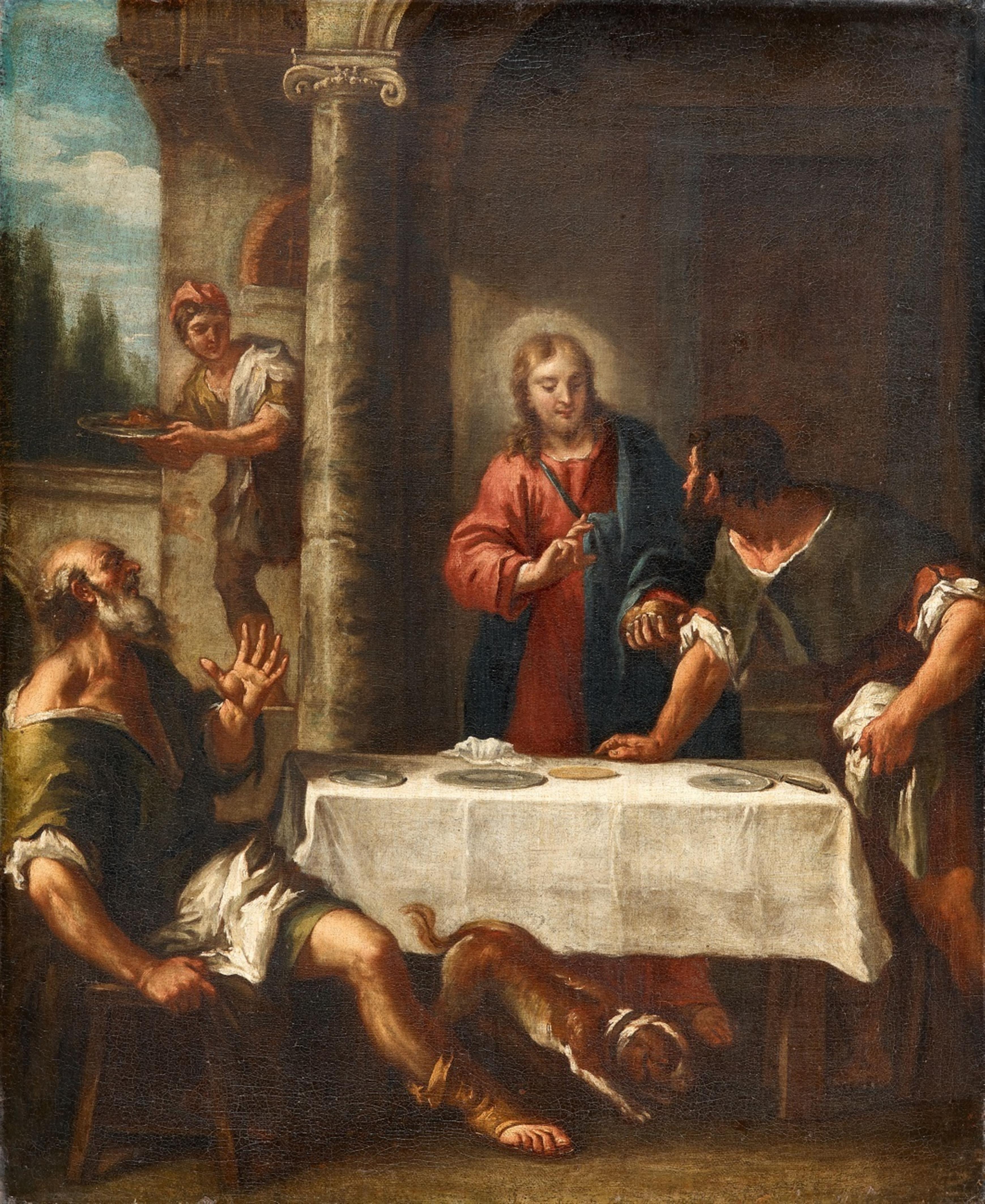 Venetian School, 18th century - Christ at Emmaus - image-1