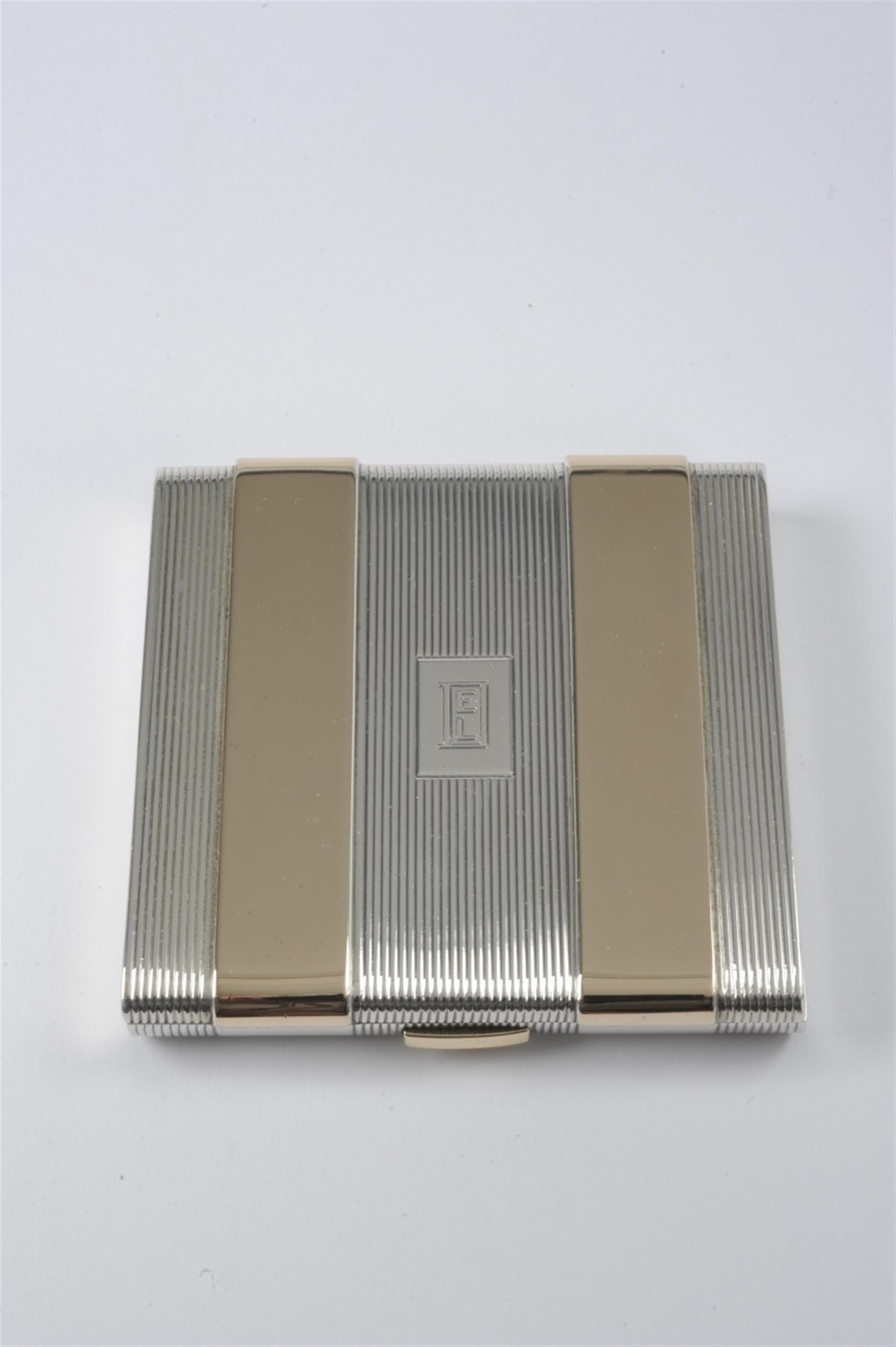 A Parisian Art Deco Sterling silver and red gold cigarette case - image-1