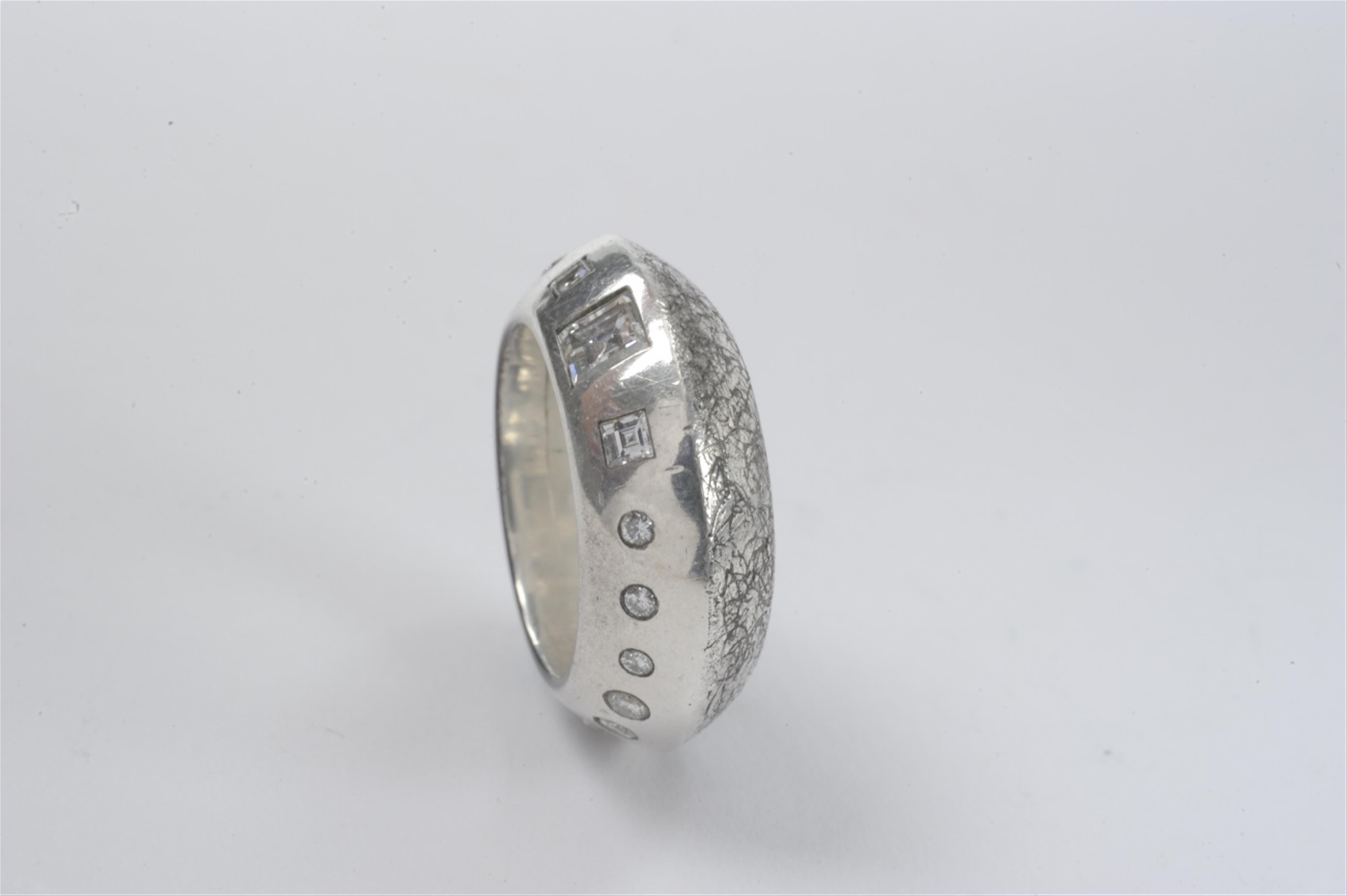 A Sterling silver and diamond ring - image-2