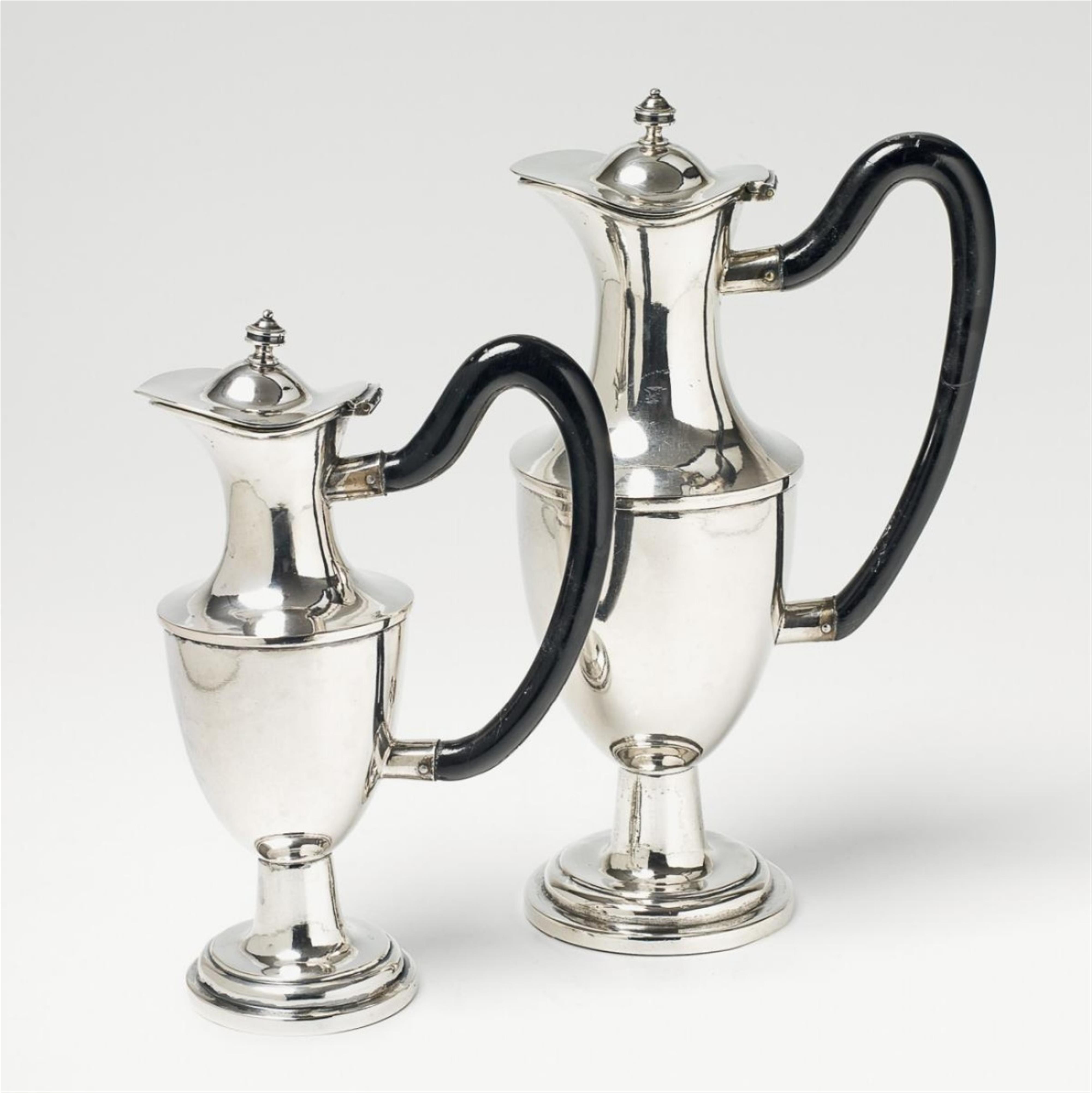 A pair of Augsburg parcel gilt silver decanters. Marks of Johann Andreas Dressel, 1793 - 95. - image-1