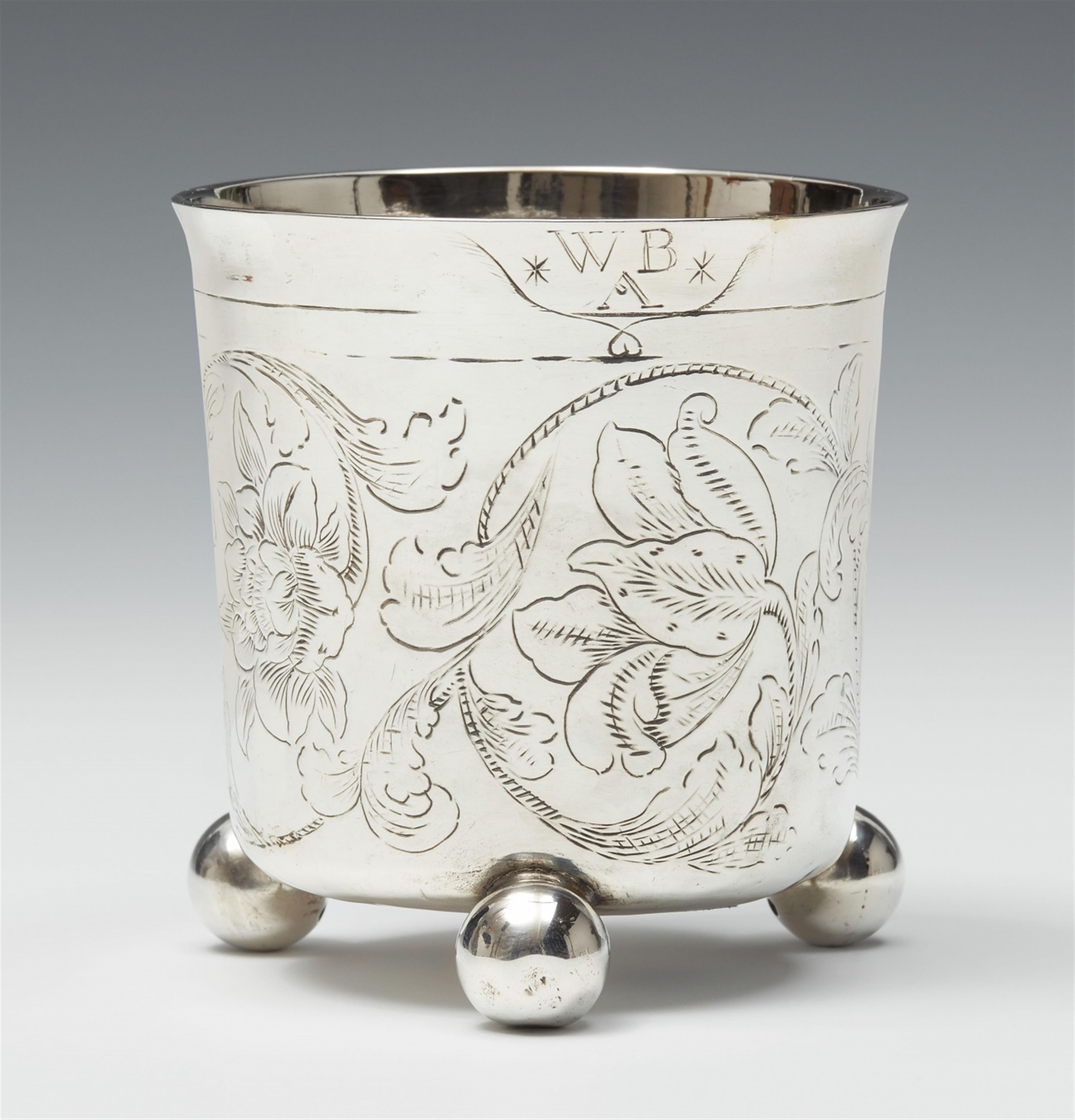 A Königsberg silver beaker. Marks of Balthasar Keucks, 1697. - image-1