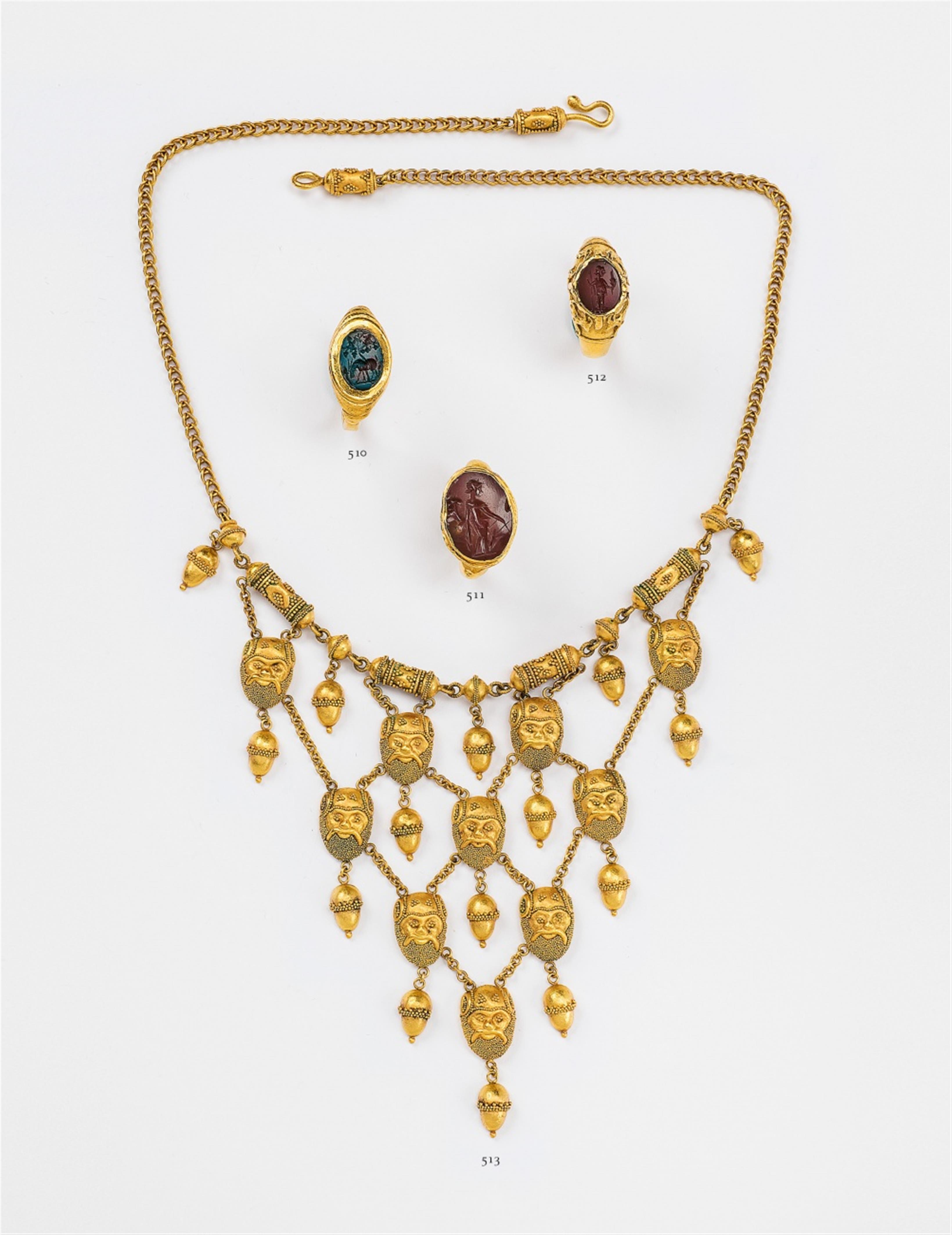 An Italian 18/21k gold Etruscan style collier - image-2