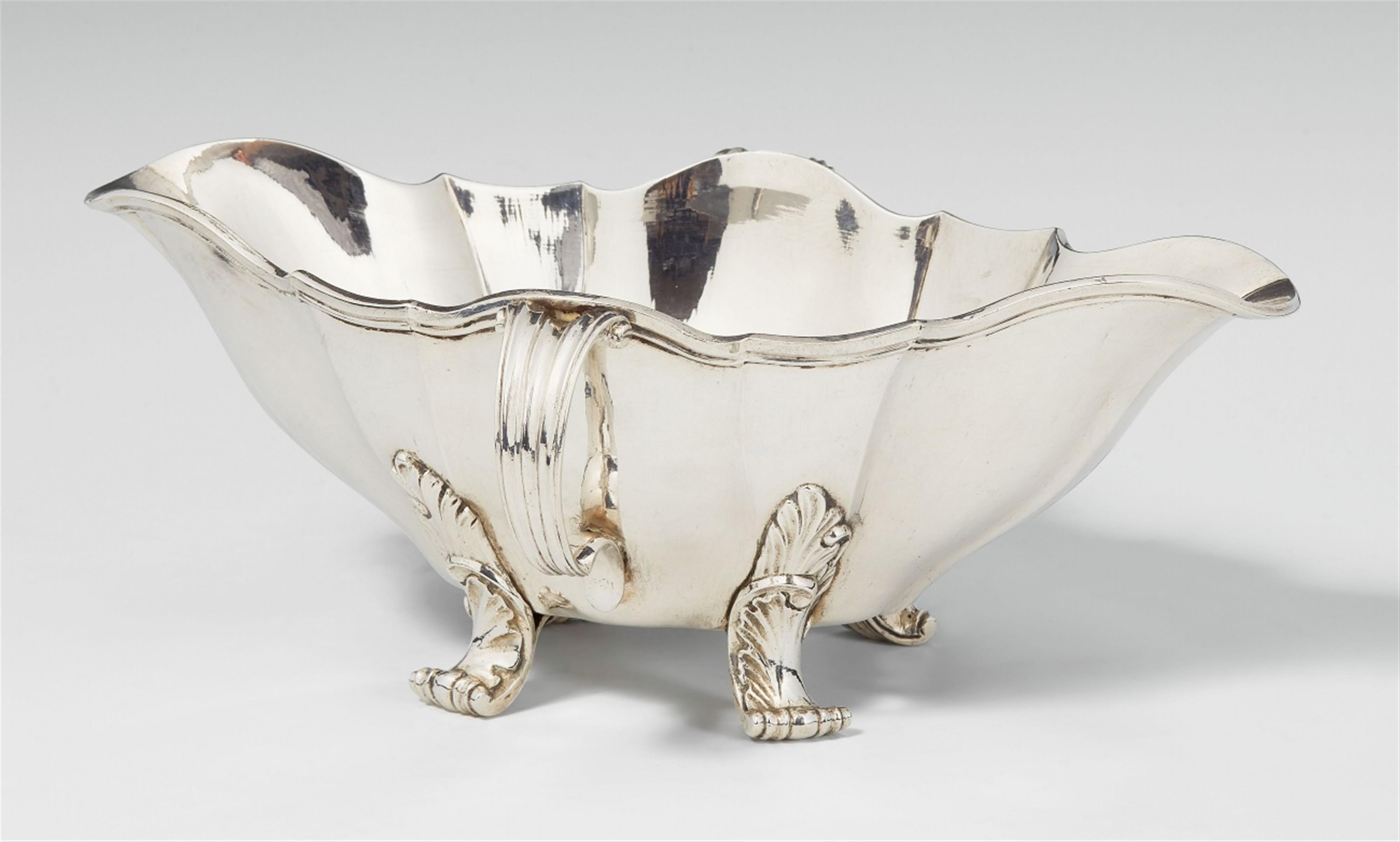 A Brussels silver gravy boat. Maker' mark "meander", 1768. - image-1