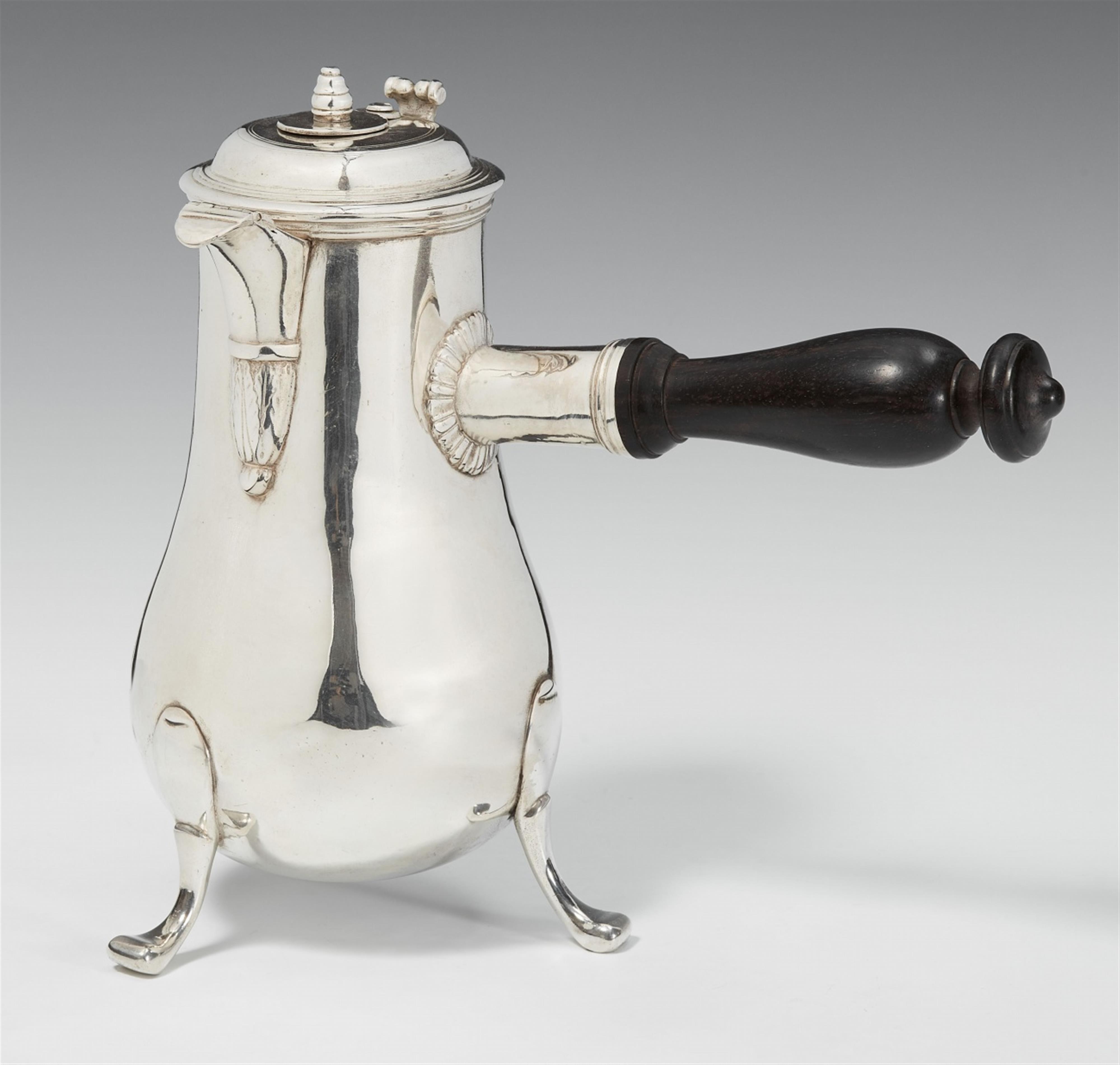 A Paris silver hot chocolate pot. Marks of Sébastien Le Blond, 1724/25. - image-1