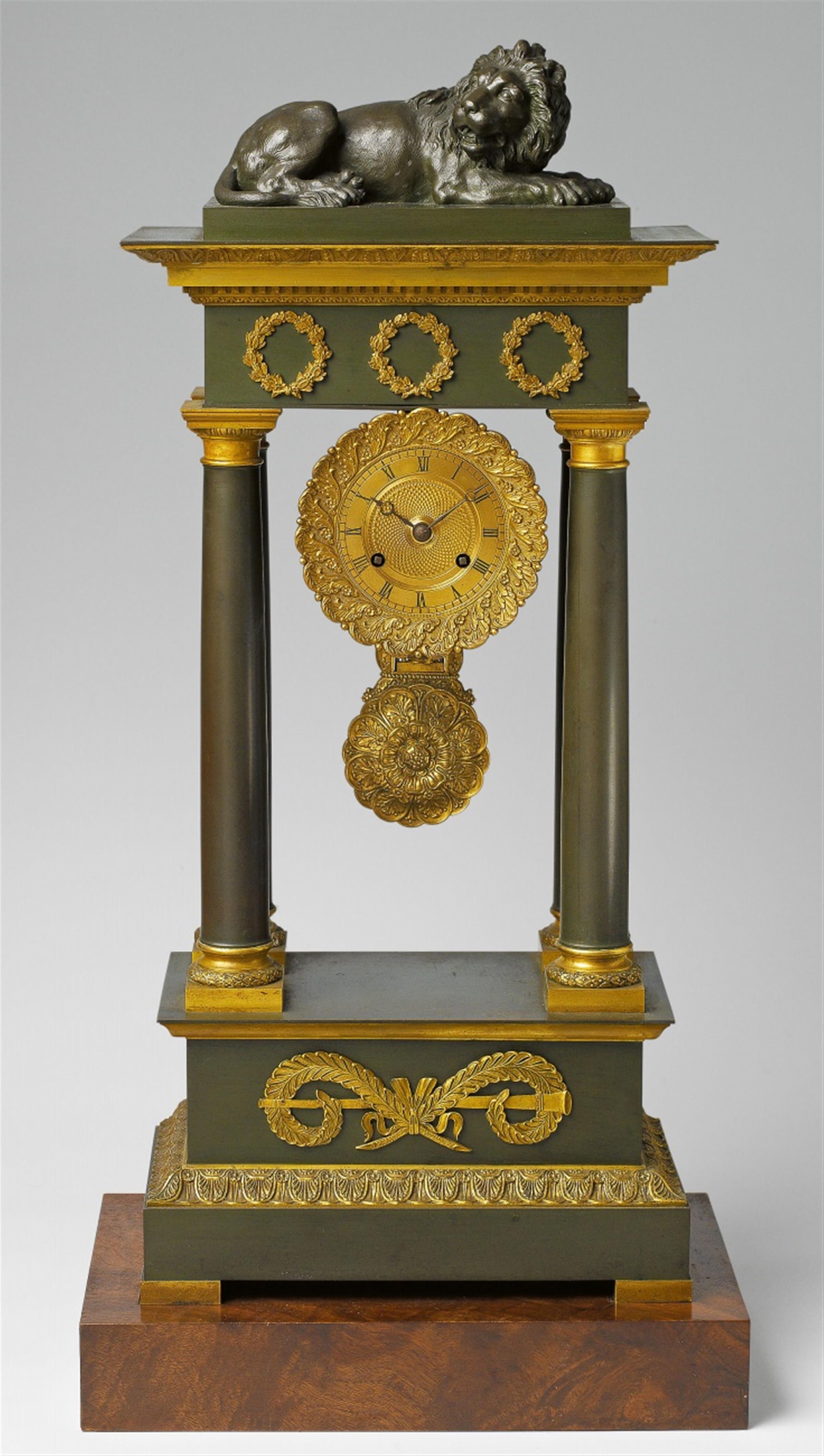 A Parisian Restoration period pendulum column clock - image-1