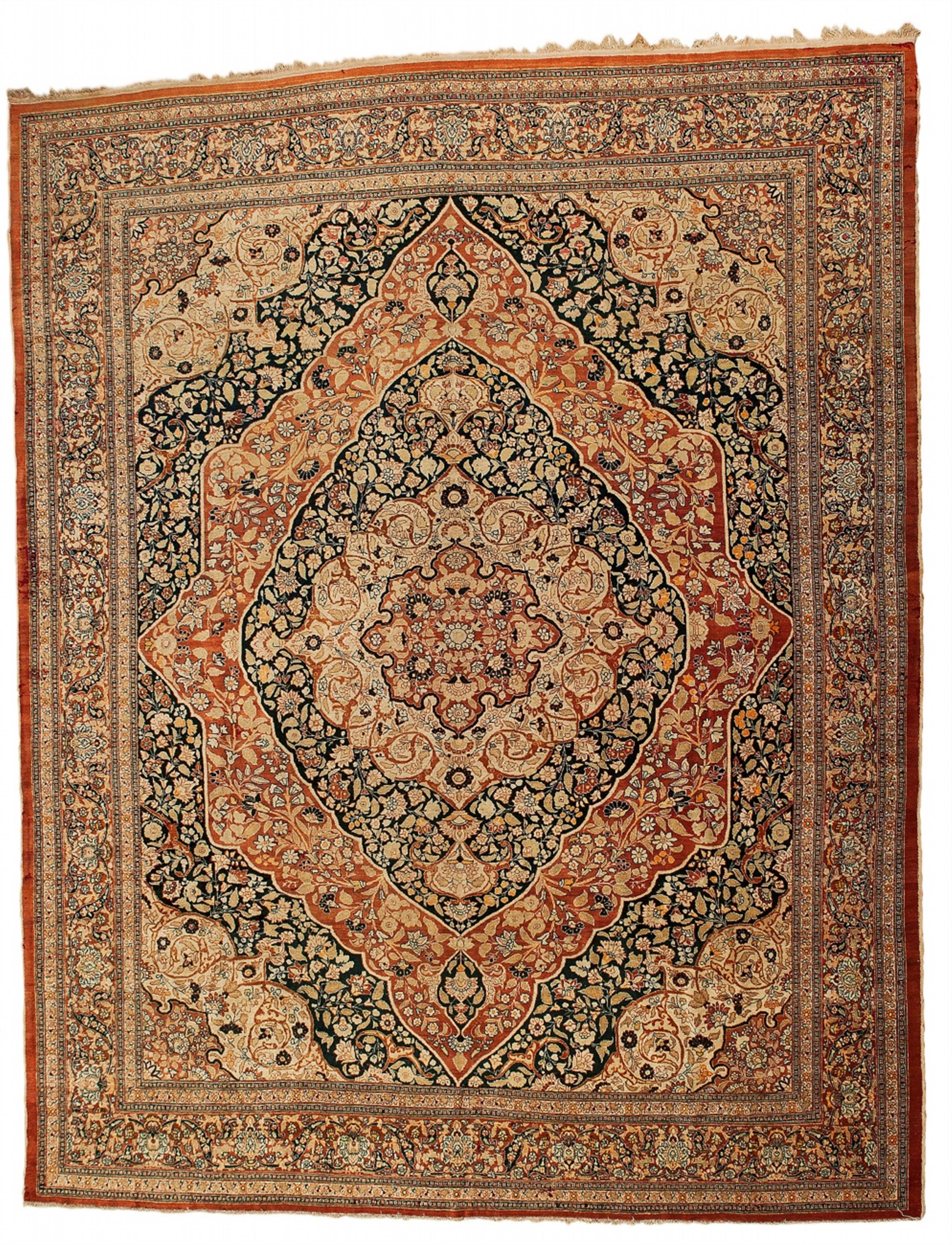 A North West Iranian Tabriz haji jalili medallion rug - image-1