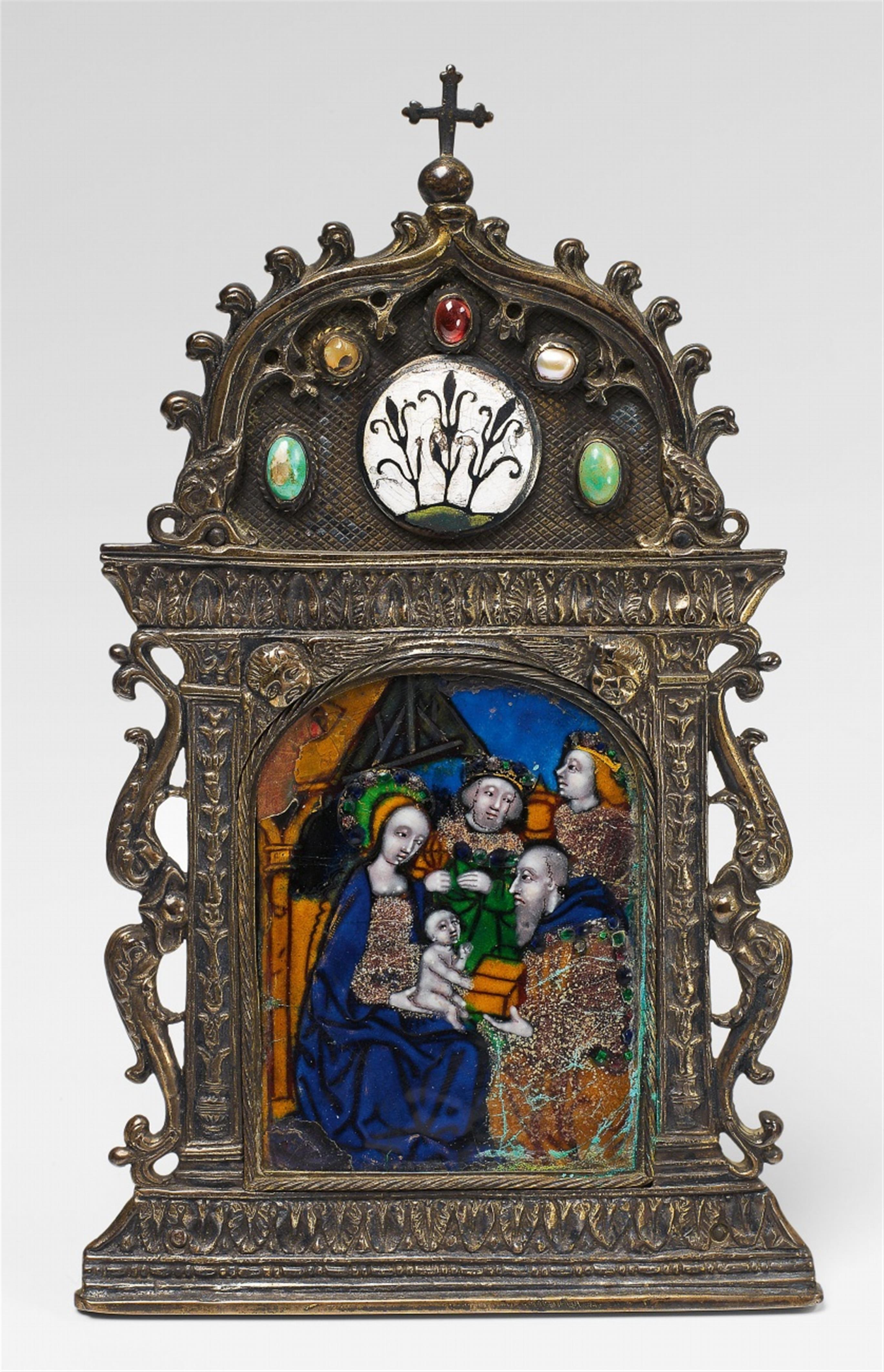 An important Limoges enamel pax with the adoration of the Magi - image-1