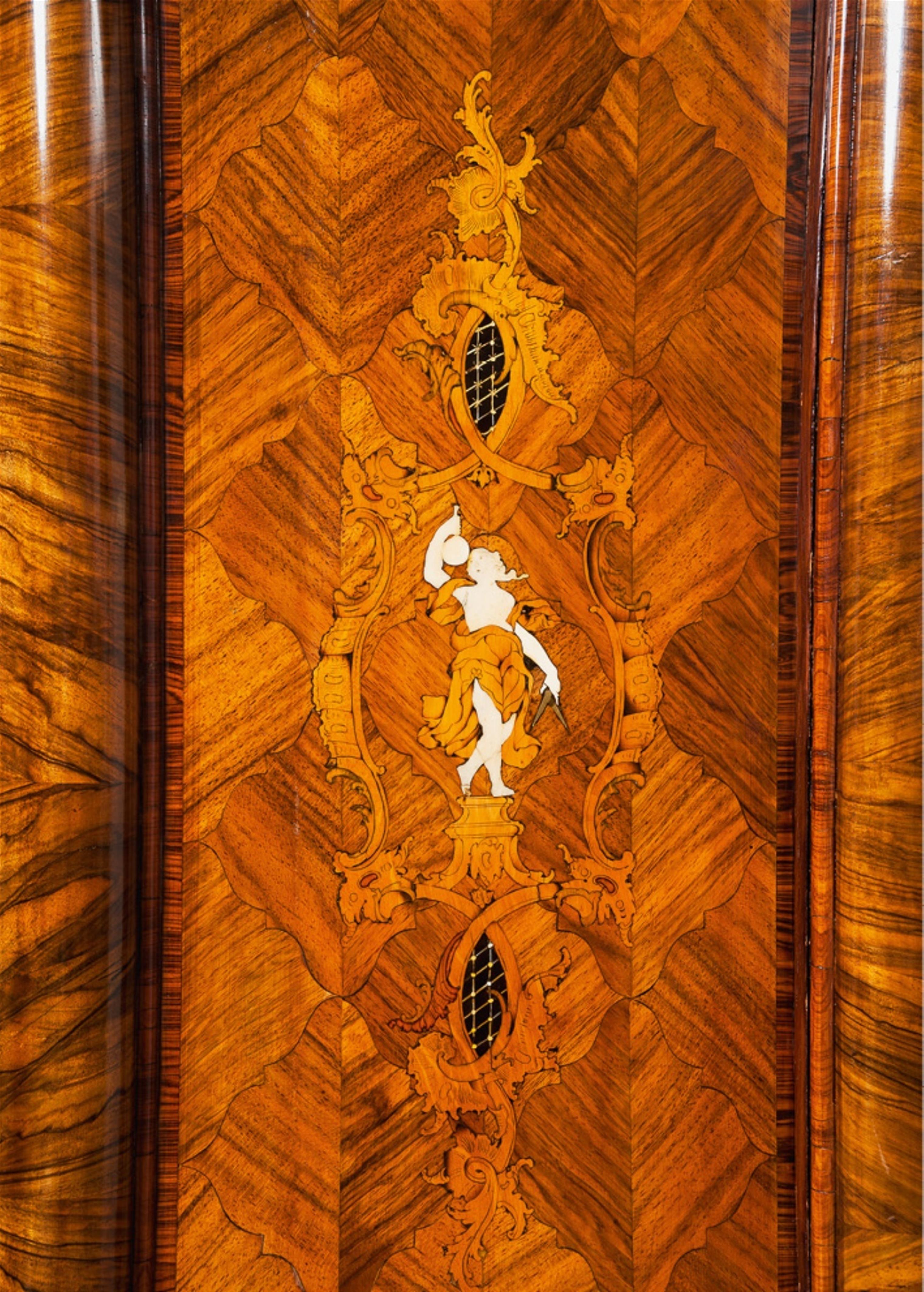 An Opulent Frankfurt Baroque inlaid cabinet. - image-2