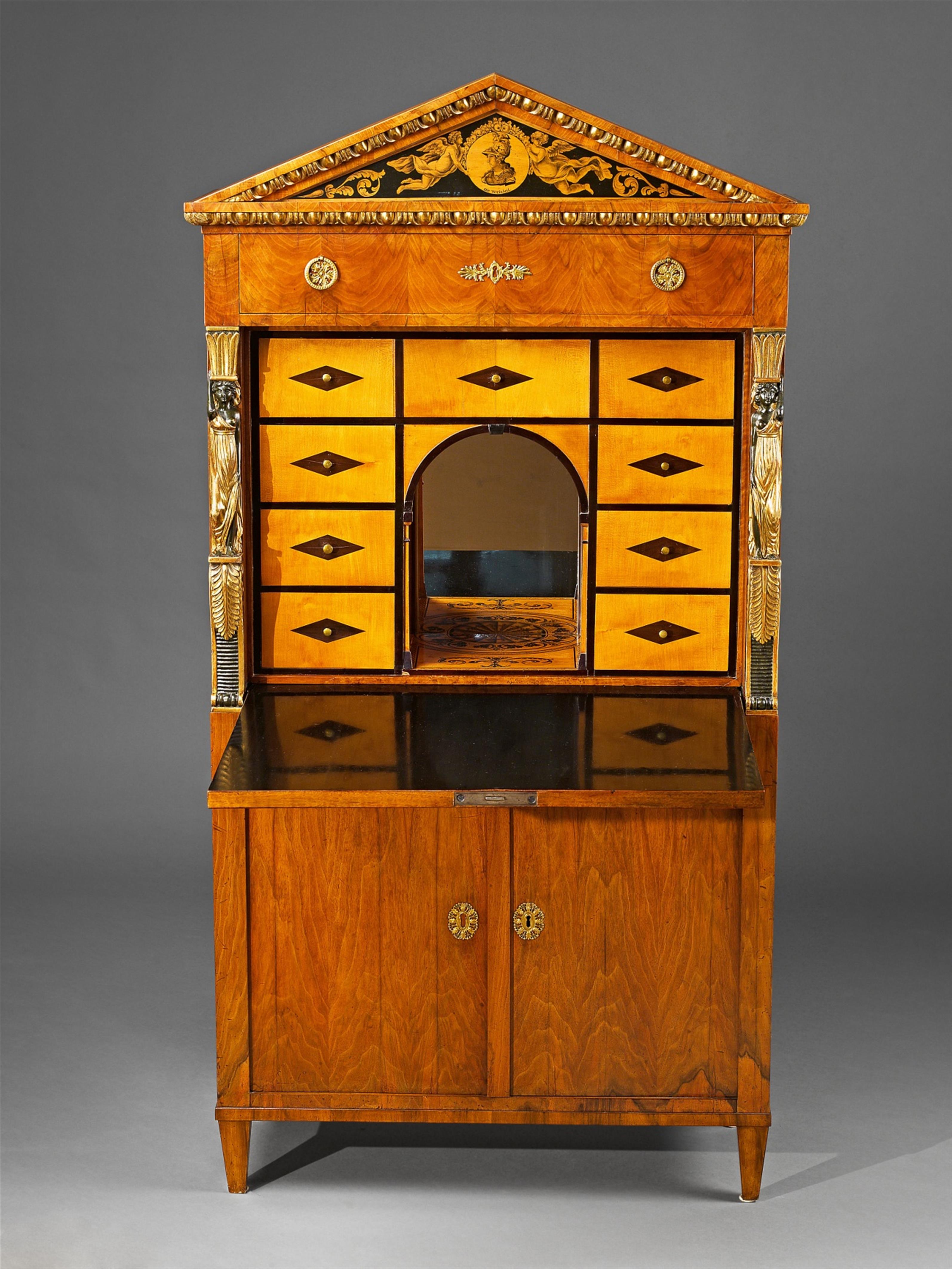 A secretary desk with Pallas Athena in a medallion - image-2