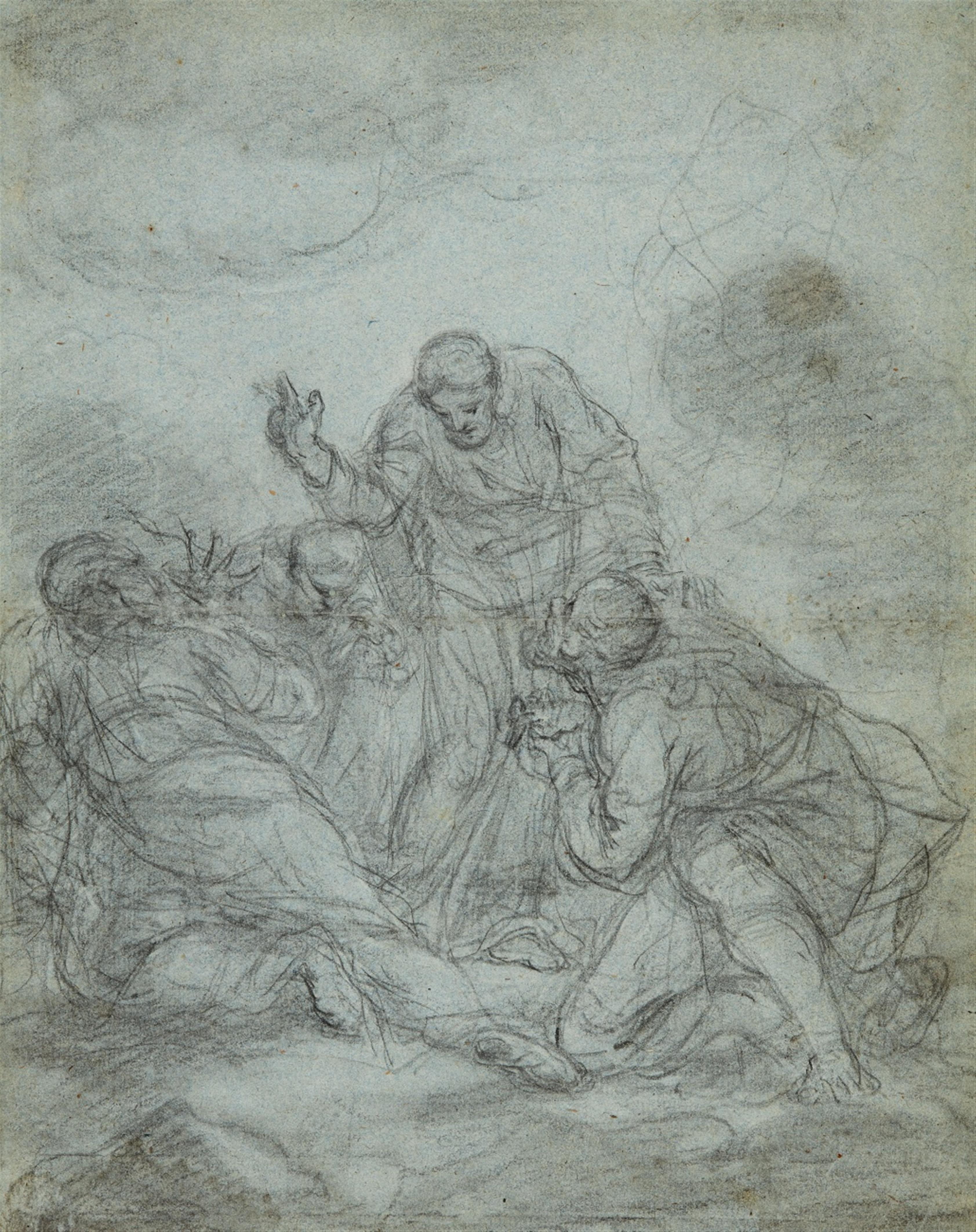 Venetian School, 17th century - Christ Blessing Three of his Disciples - image-1