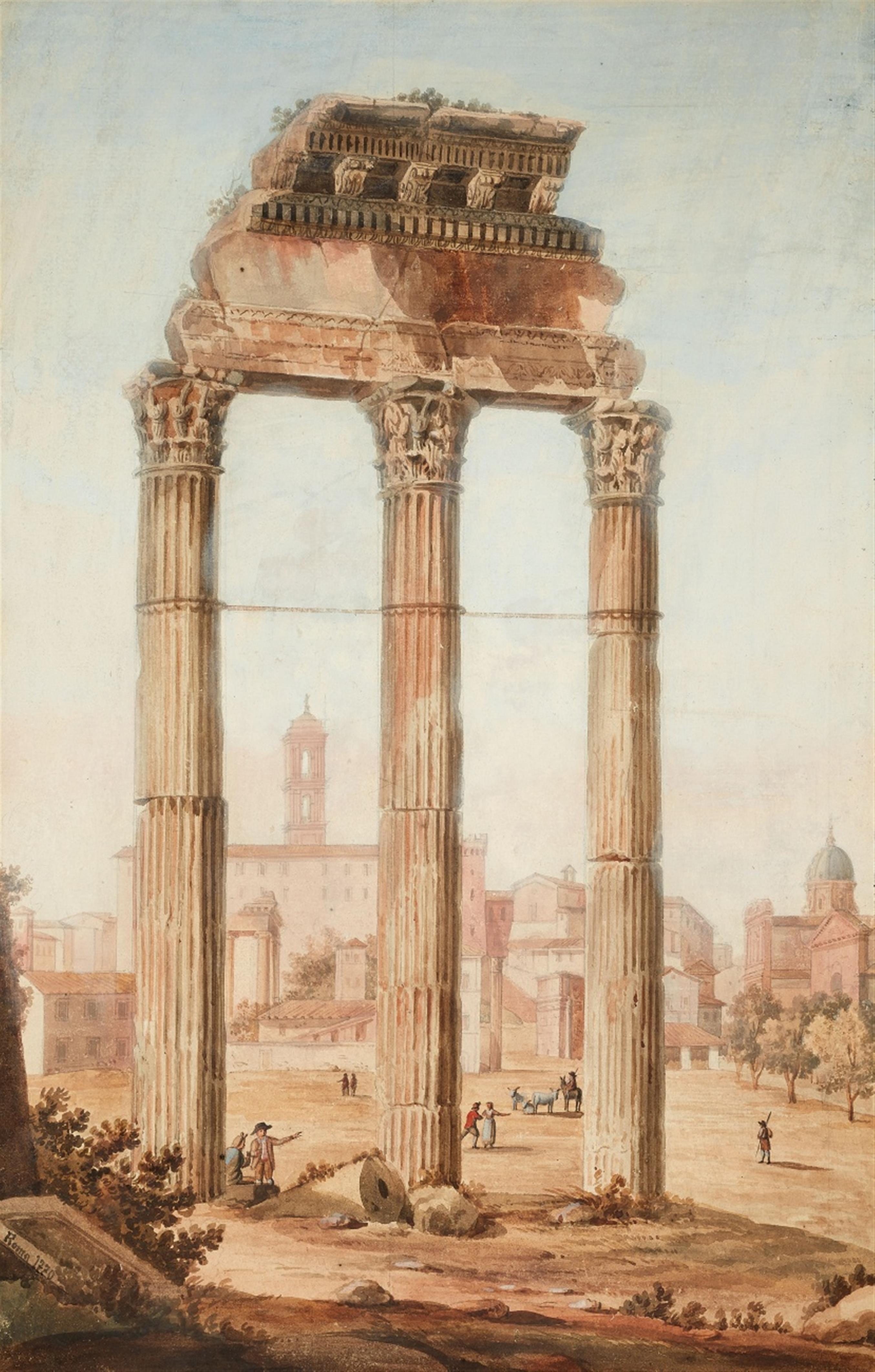 Unbekannter Künstler des 18. Jahrhunderts - Zwei Ansichten aus dem Forum Romanum in Rom - image-2