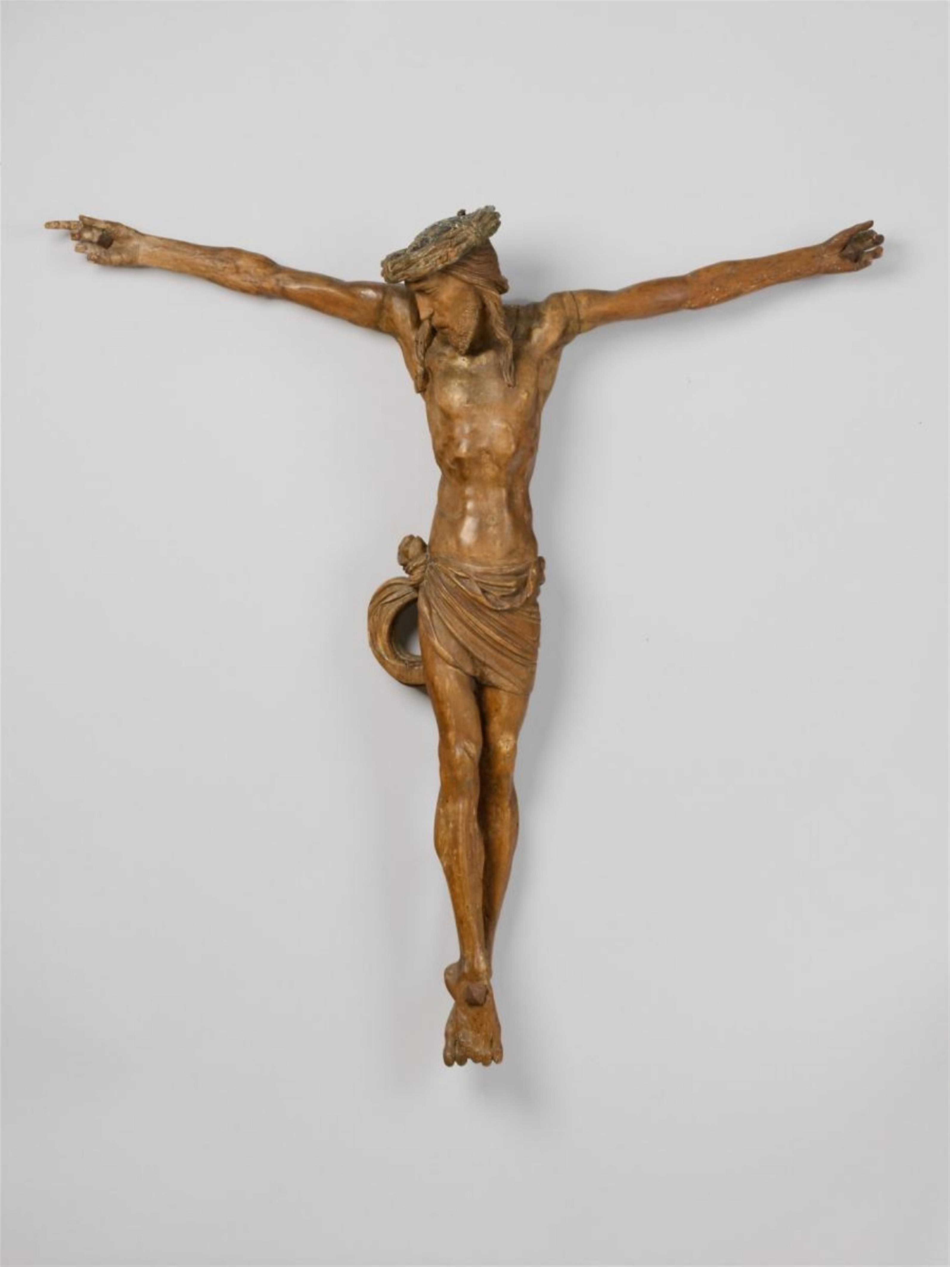 Franconia c. 1480 / 1490 - A Franconian carved wood Corpus Christi, circa 1480/90 - image-1