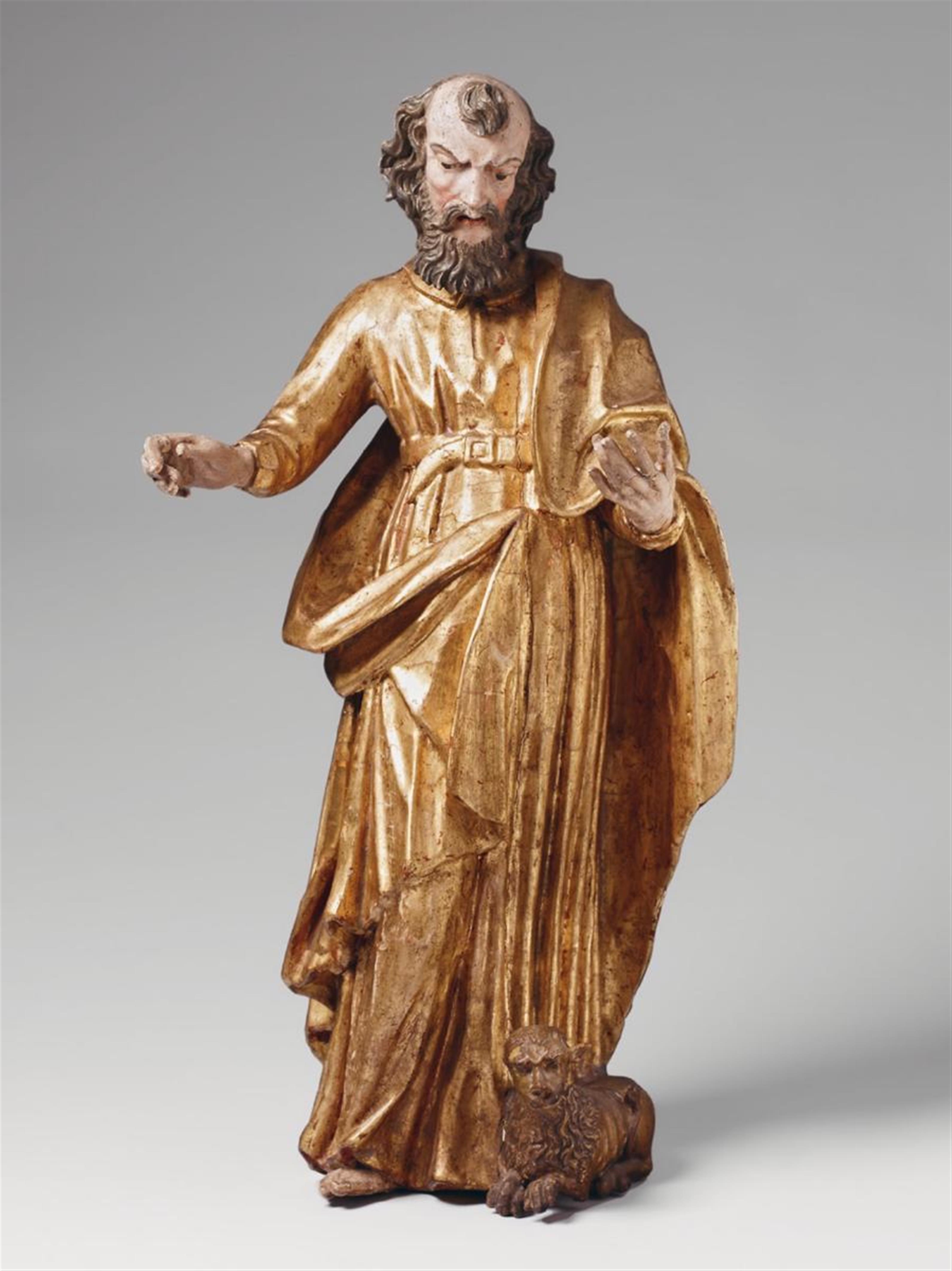 Probably Bavaria, circa 1700
Probably Bavaria - A carved wood high relief figure of Saint Mark, presumably Bavaria, circa 1700 - image-1