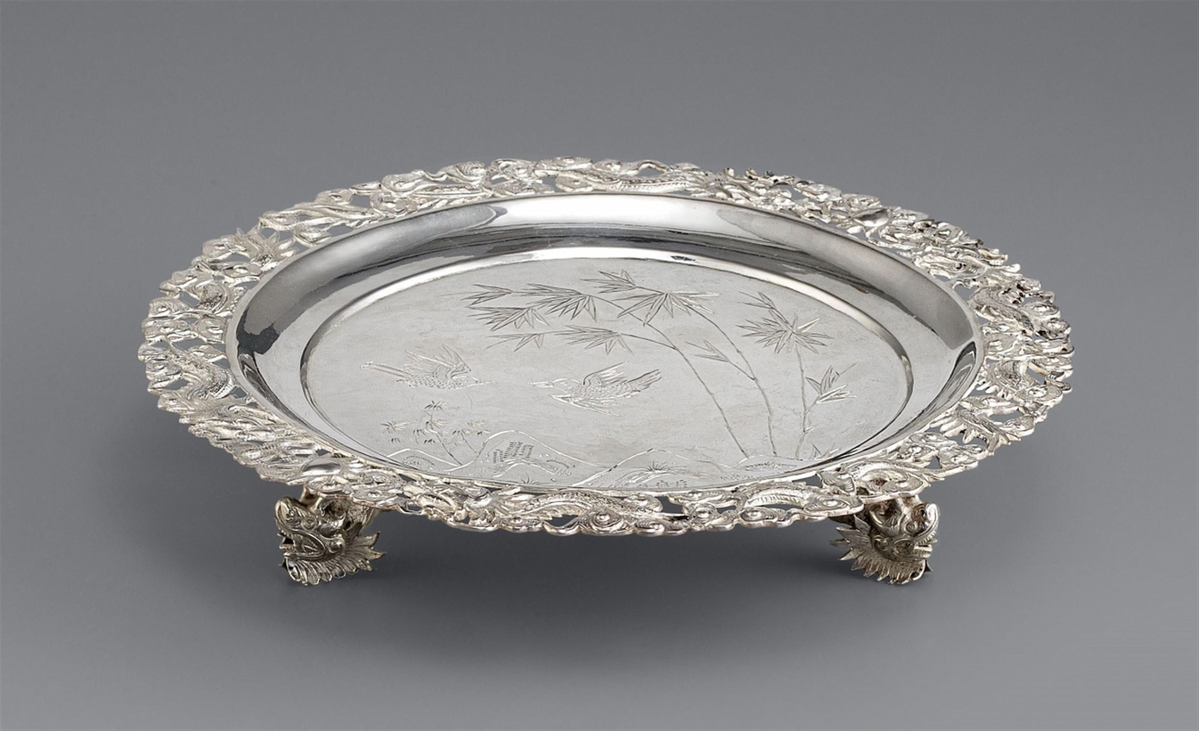 A small silver tray. Early 20th century - image-1