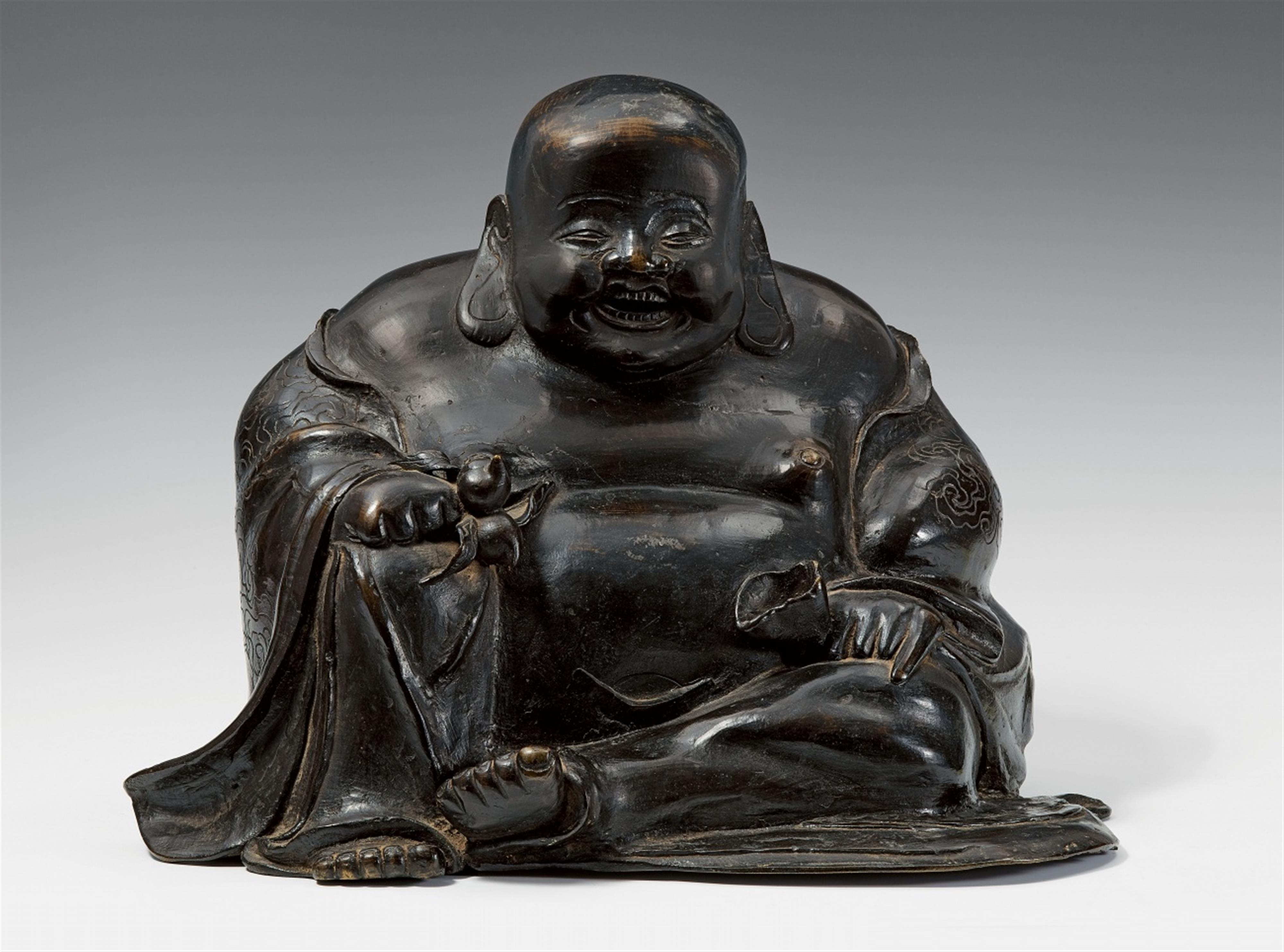 Milefo, auch Budai genannt. Bronze. Späte Qing-Zeit - image-1