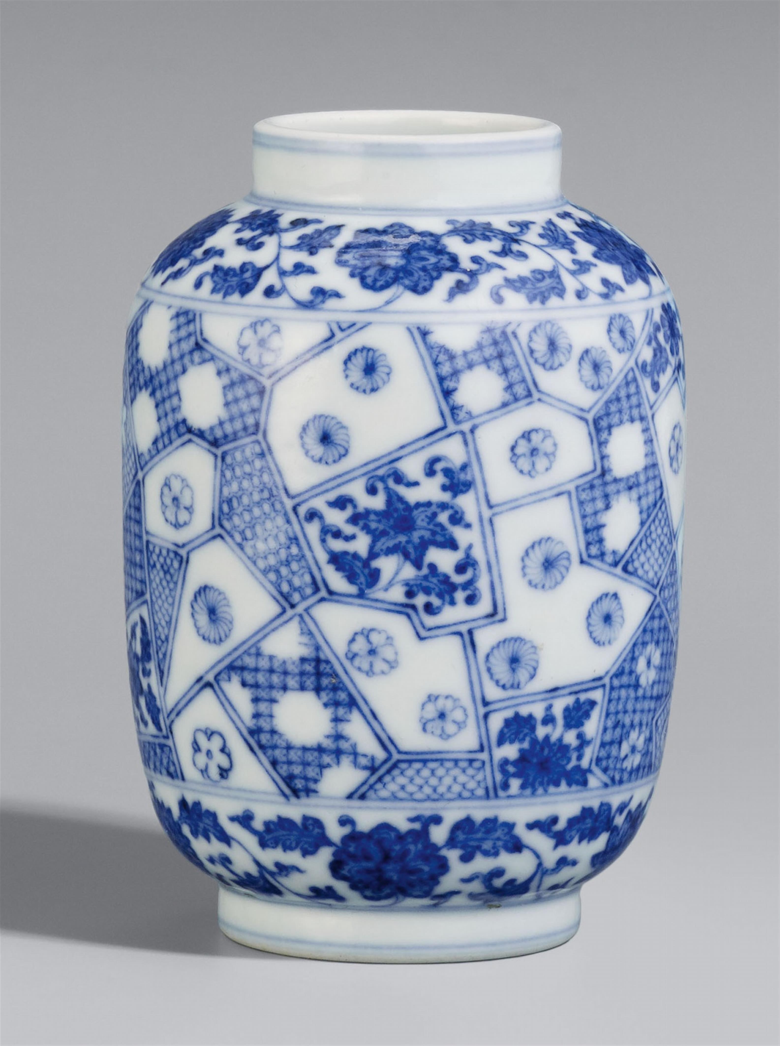 A small blue and white vase. 20th century - image-1