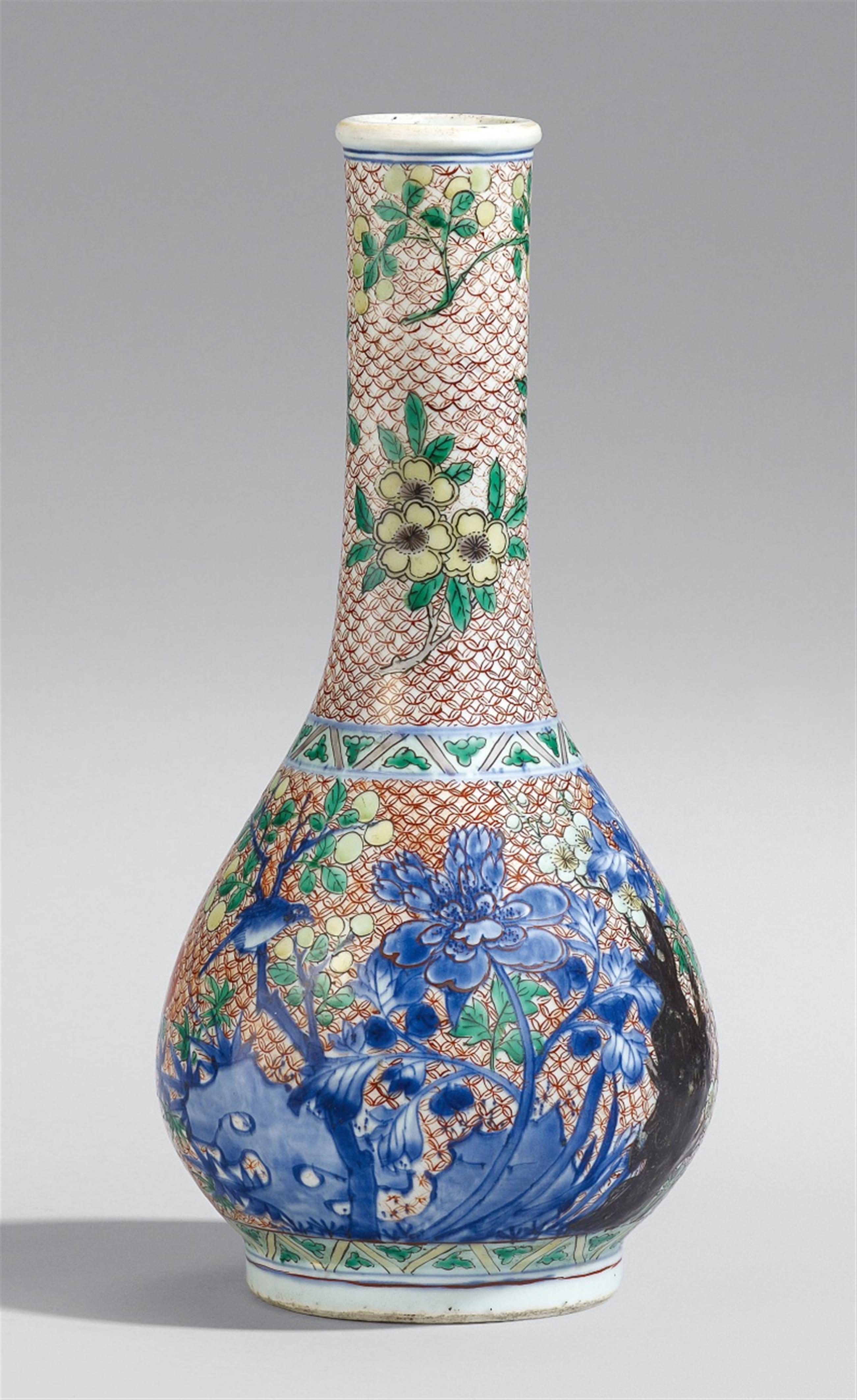 Große wucai-Flaschenvase. Shunzhi period (1643-1661) - image-1