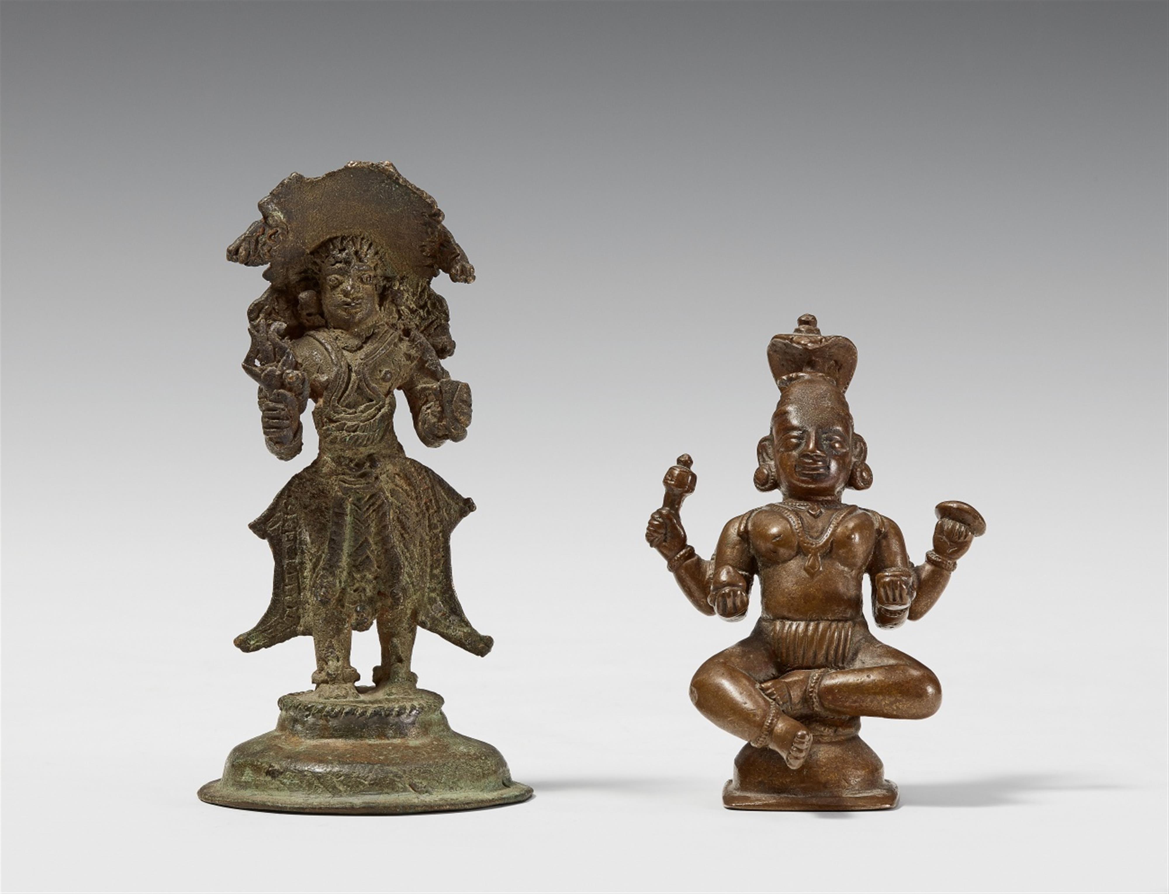 Two South Indian bronze figures of a nagaraja. 16th century or later - image-1