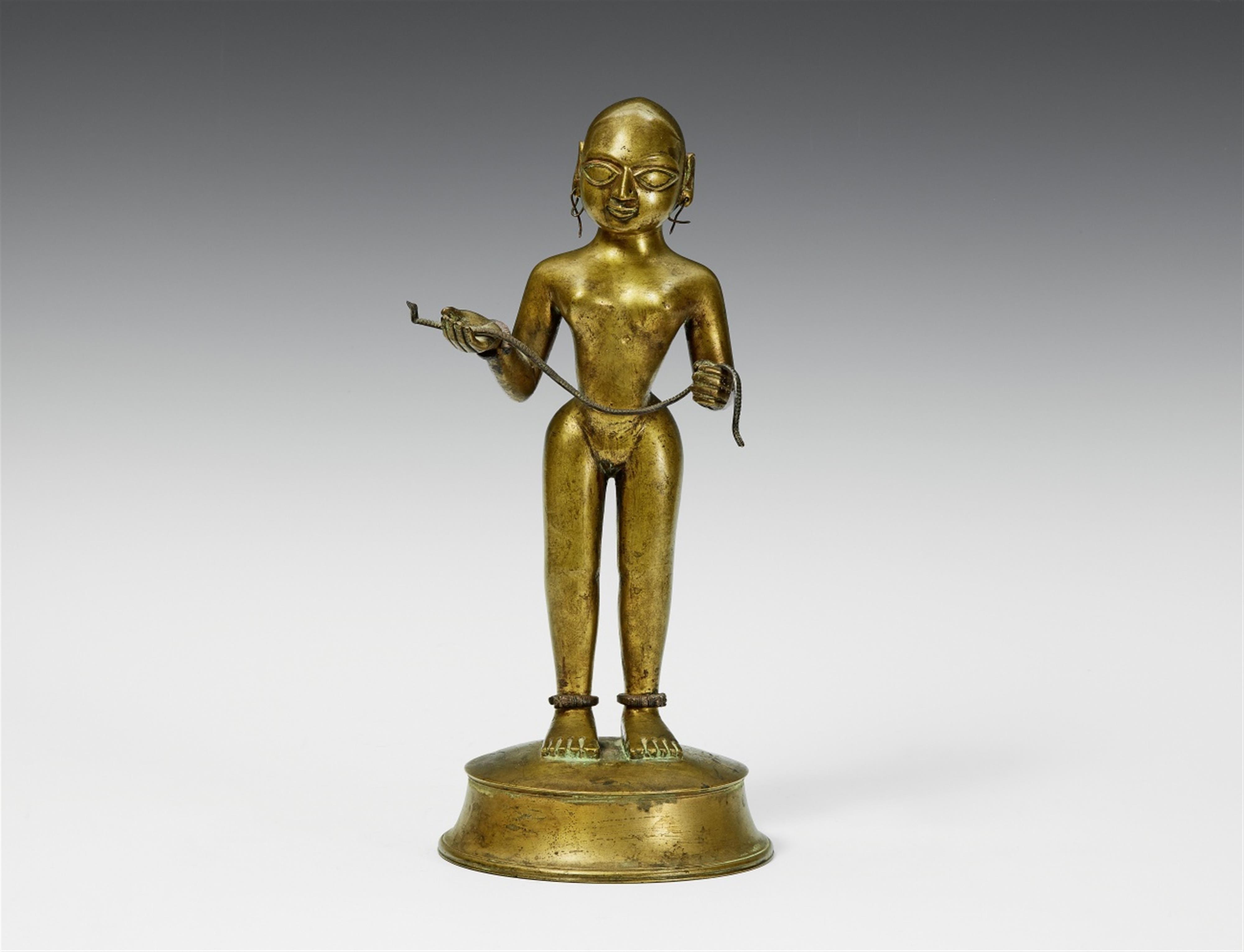 Weibliche Kultfigur. Gelbguss. Nordost-Indien, Bengalen. 18./19. Jh. - image-1