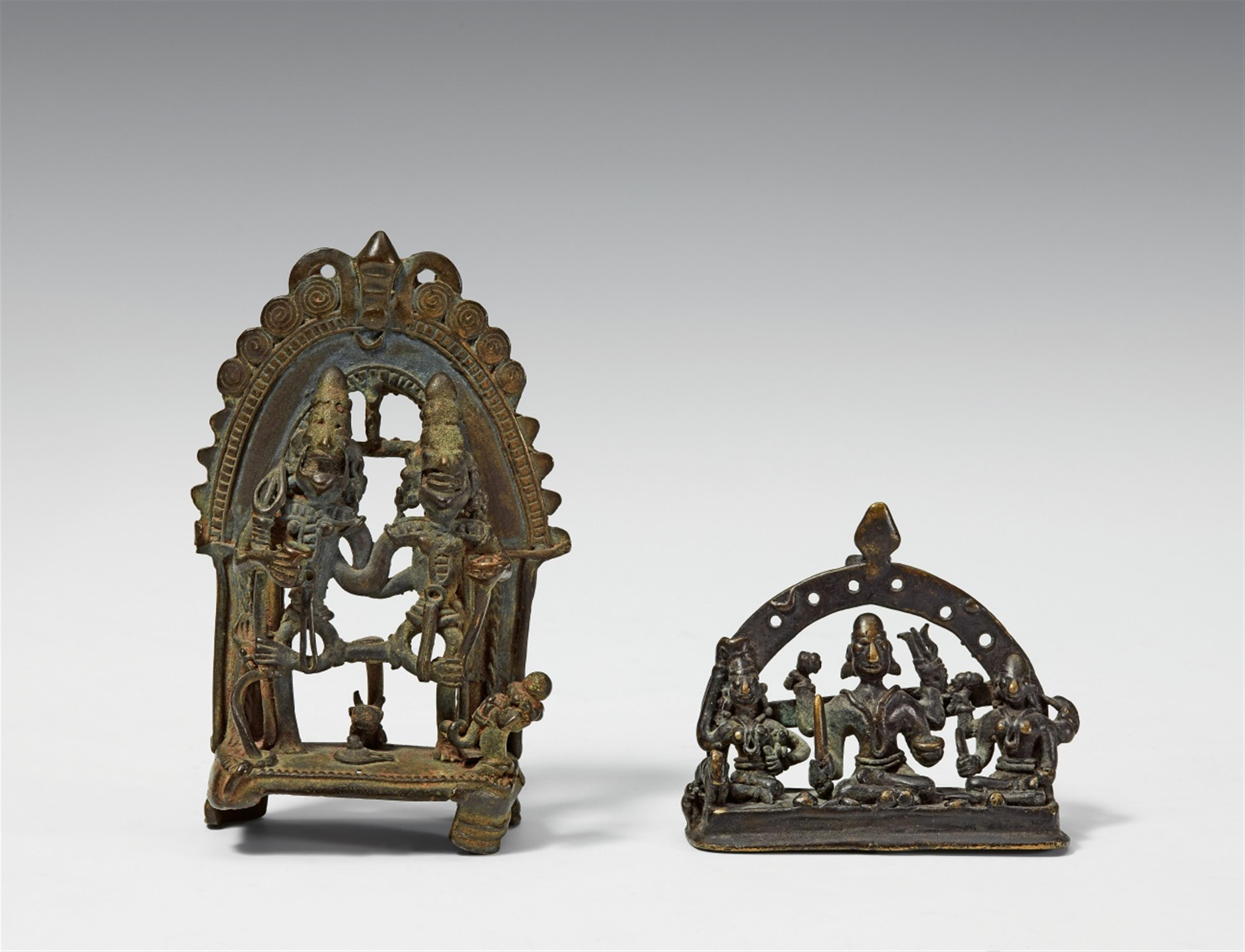 Two Maharashtra/Madhya Pradesh folk bronze shrines. 19th/20th century - image-1