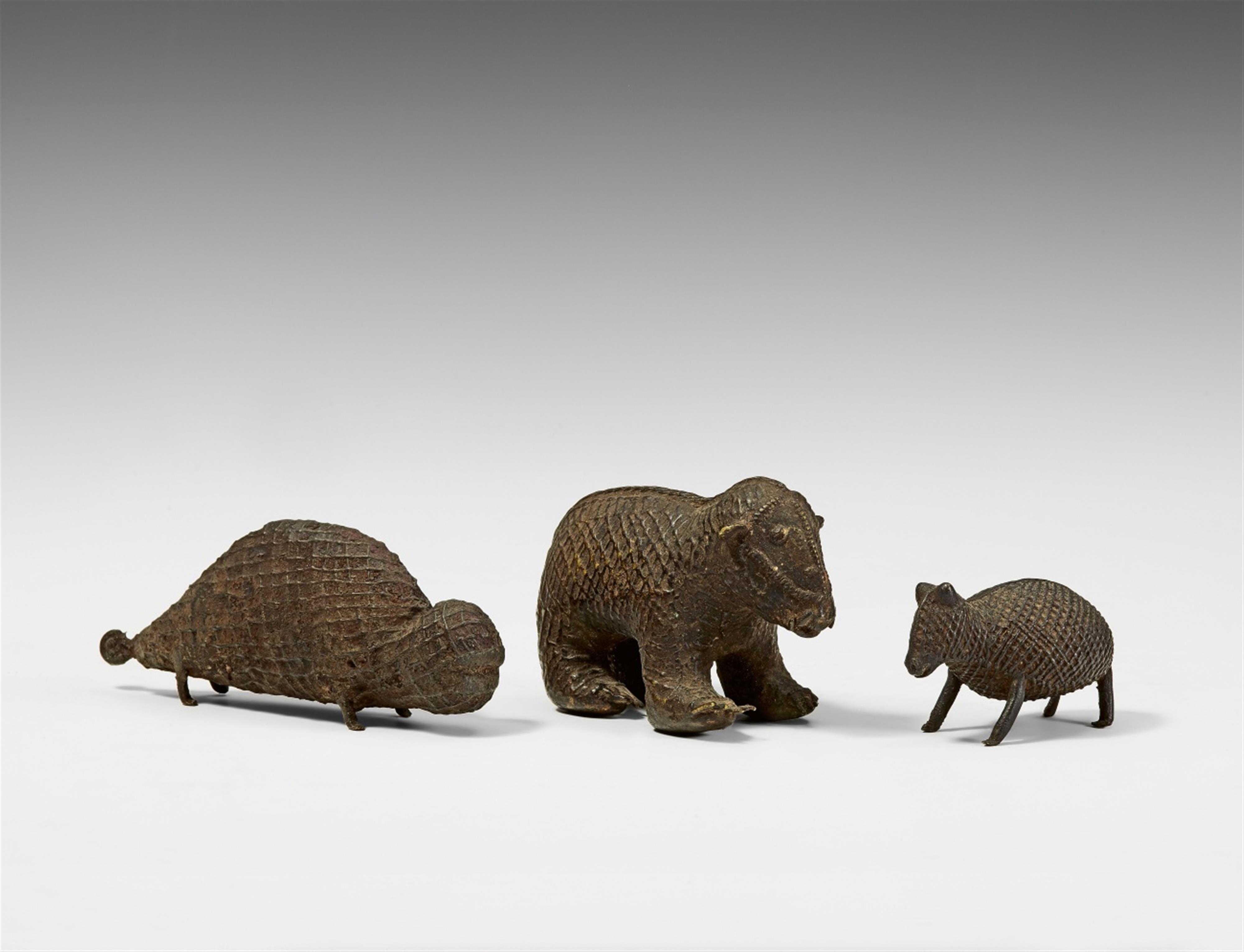 Three Maliah Kondh tribe copper alloy animals. Orissa/Andhra Pradesh border region. 20th century - image-1