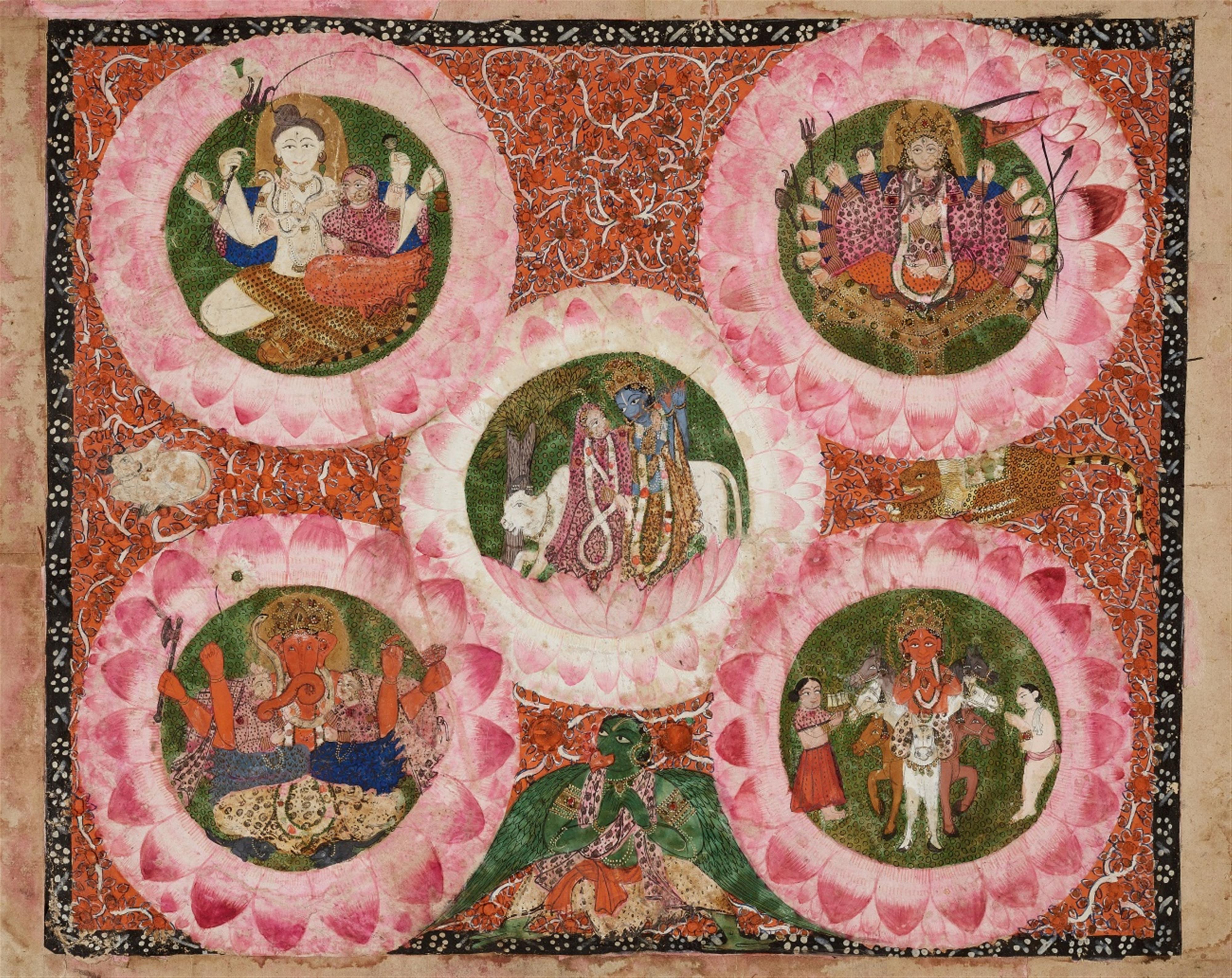 Four large North Indian paintings. 19th/20th century - image-1