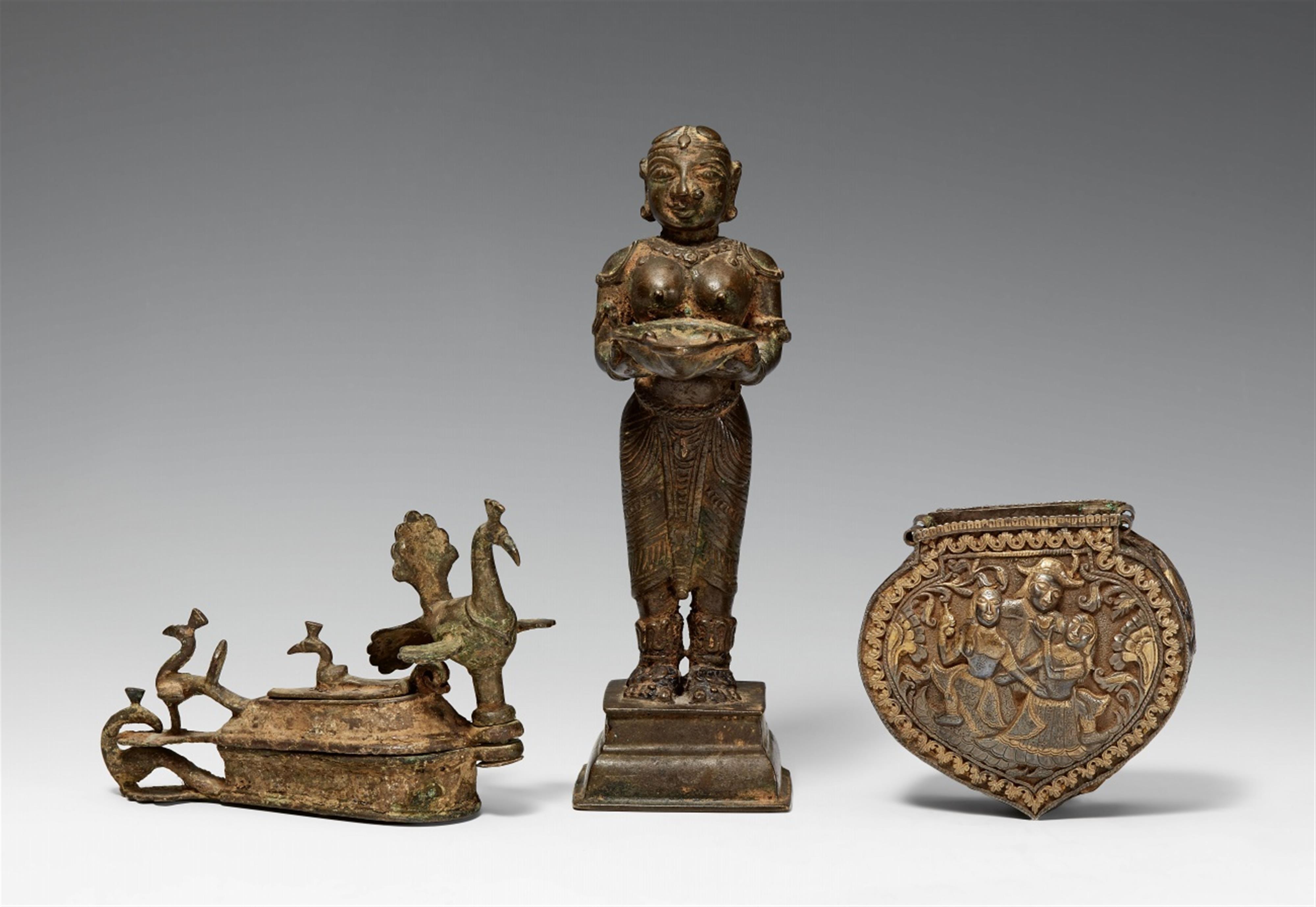 Three Rajasthani metal objects. 19th century - image-1