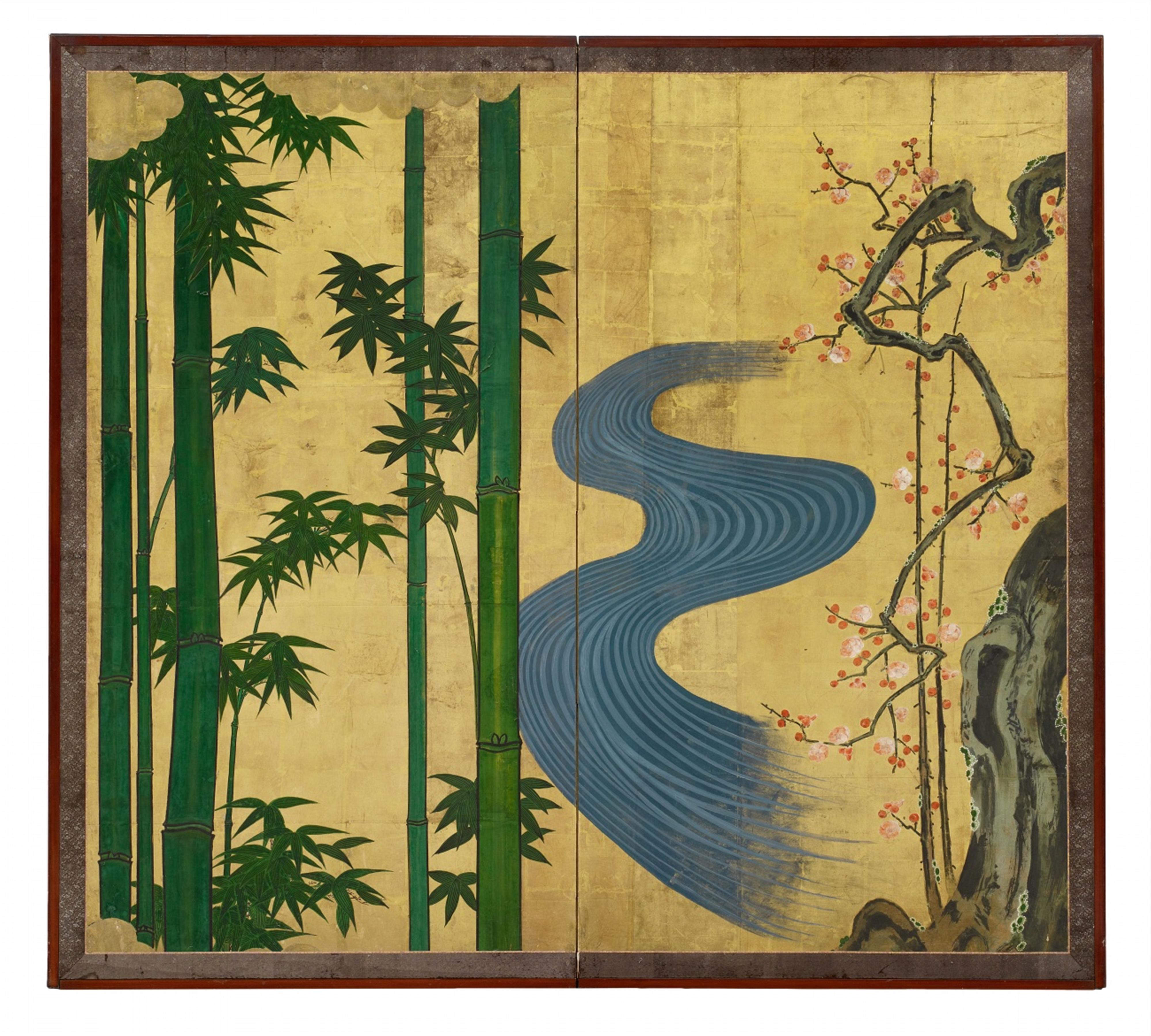 A two-panel screen. Late 19th century - image-1